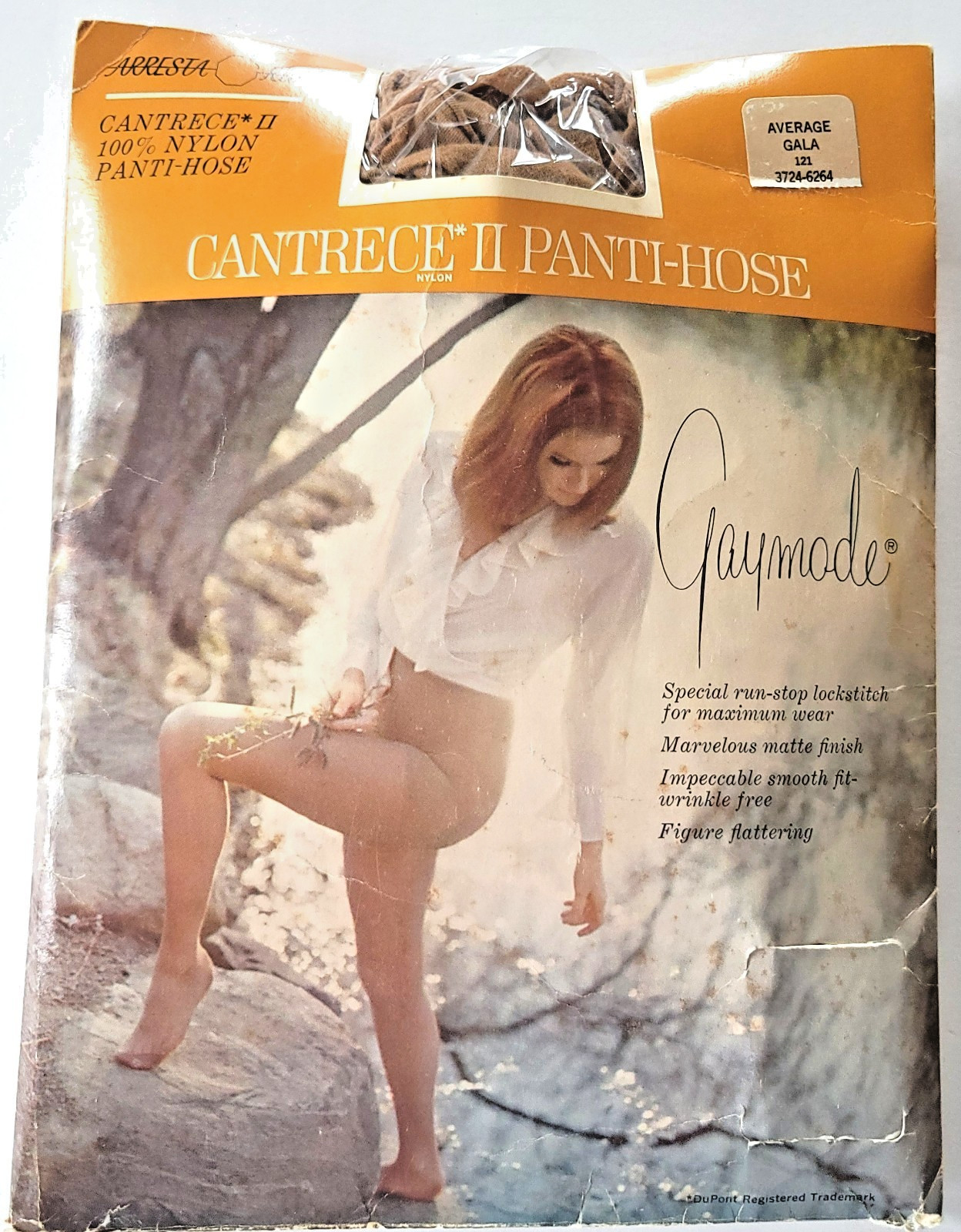 JC Penney Gaymode Cantrese II Nylon Pantyhose Average Gala Run-Stop Lockstitch
