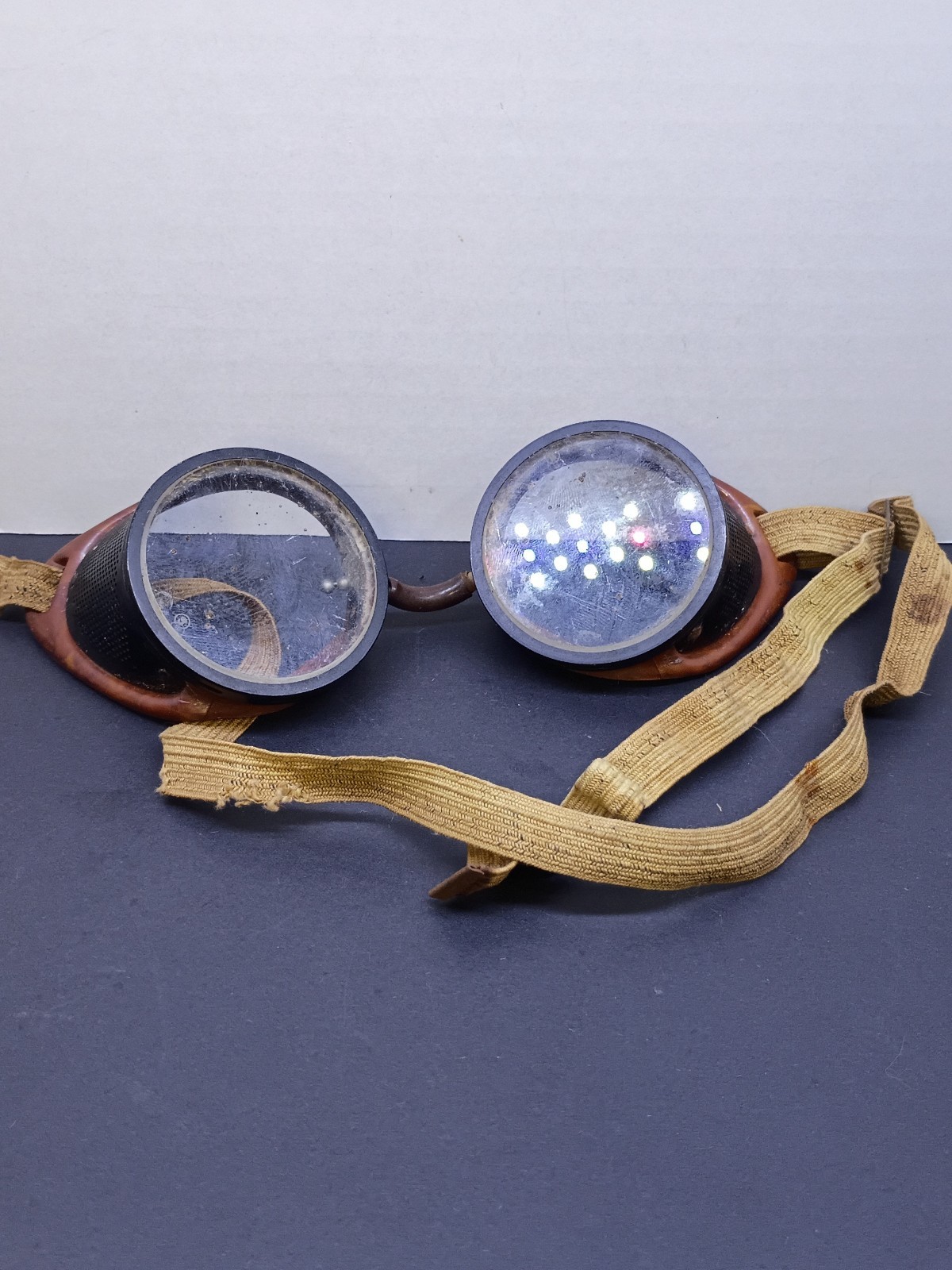 Vintage Steampunk Bakelite Welders Goggles Cosplay
