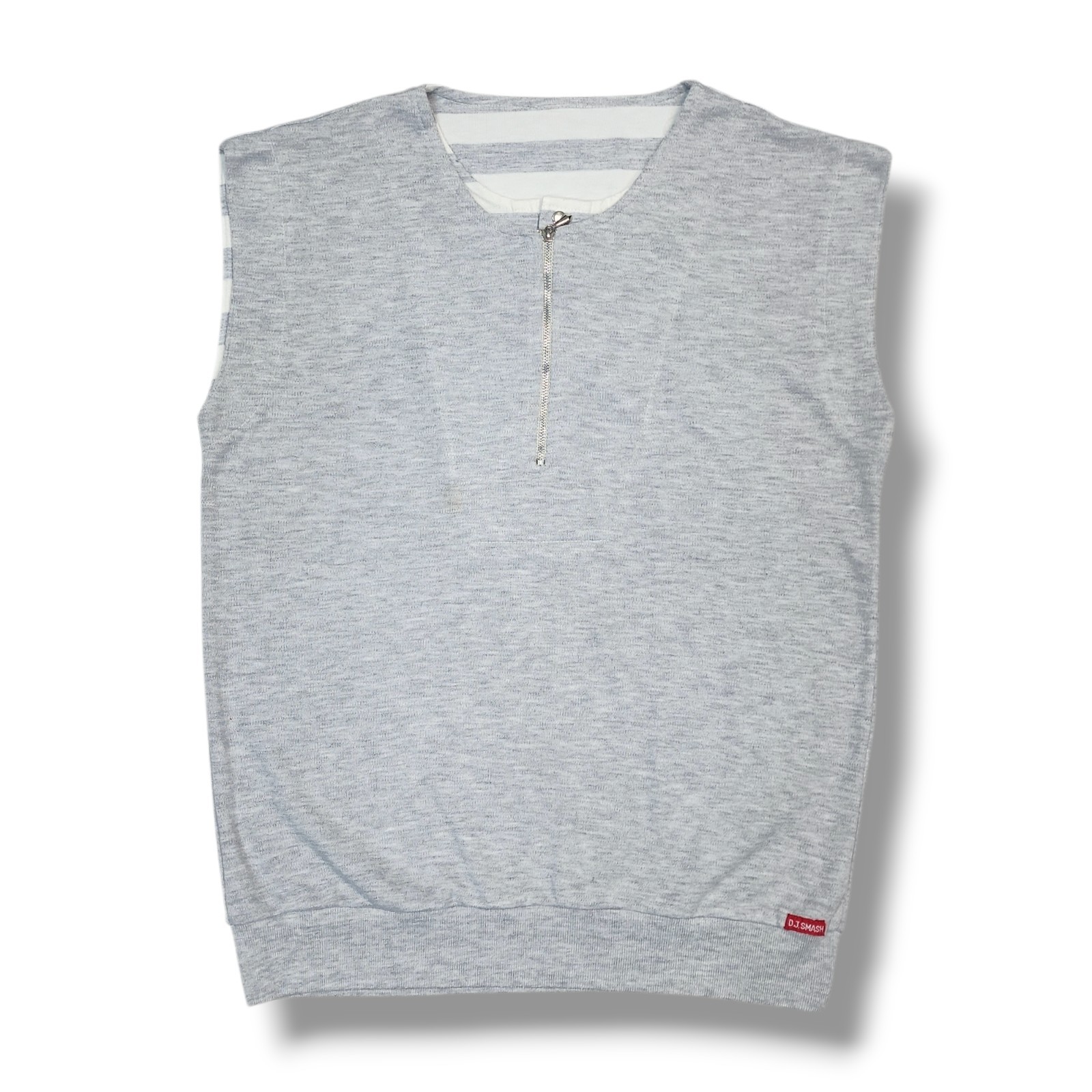 Vintage DJ Smash 90s Pullover Sleeveless Gray Sweatshirt Size Small