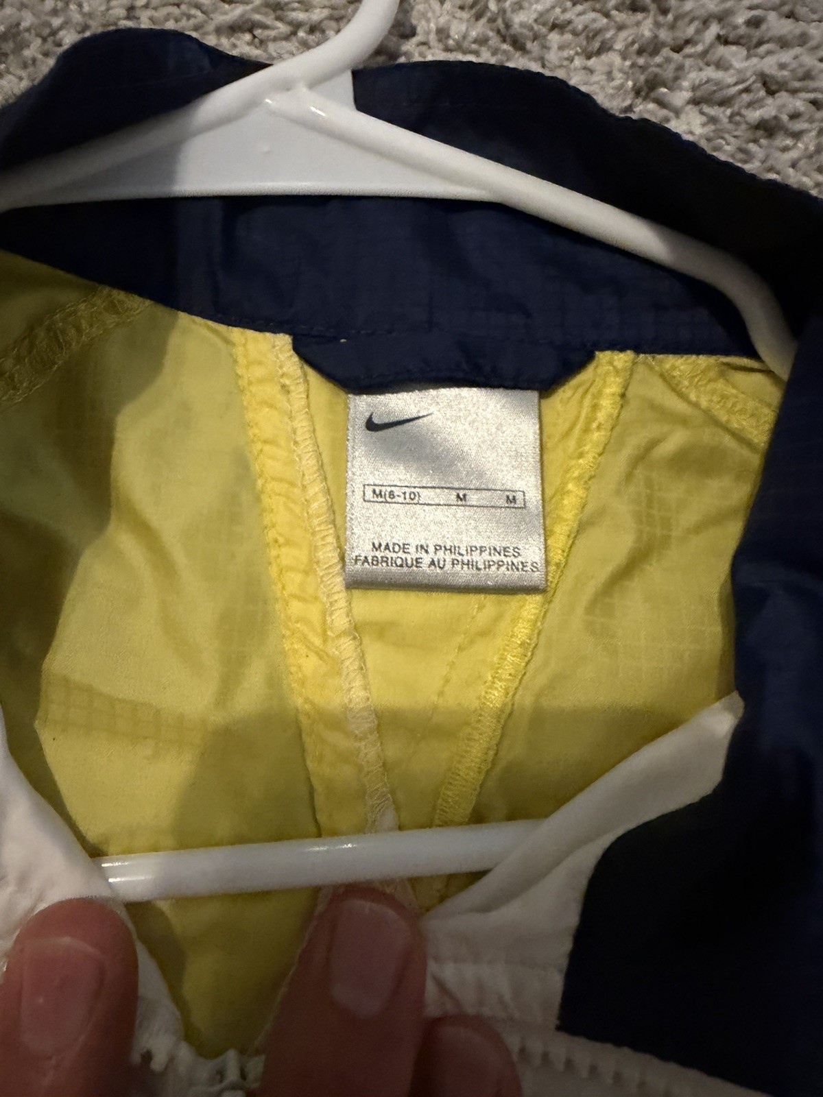 Nike Y2K Vintage Windbreaker Jacket Maize Blue sz M. Michigan Wolverines colors