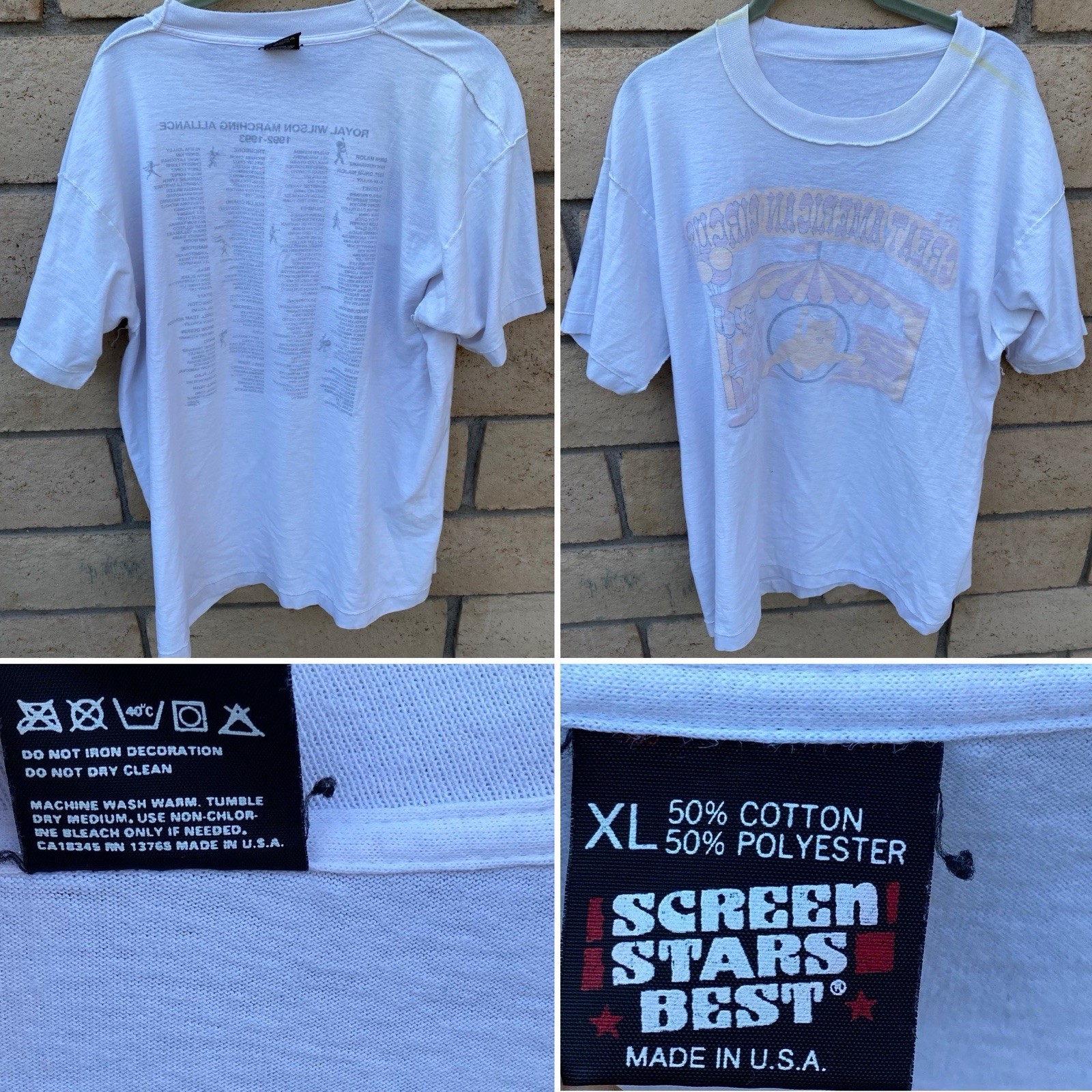 The Great American Circus Royal Wilson Marching Alliance T Shirt 90s XL Vintage