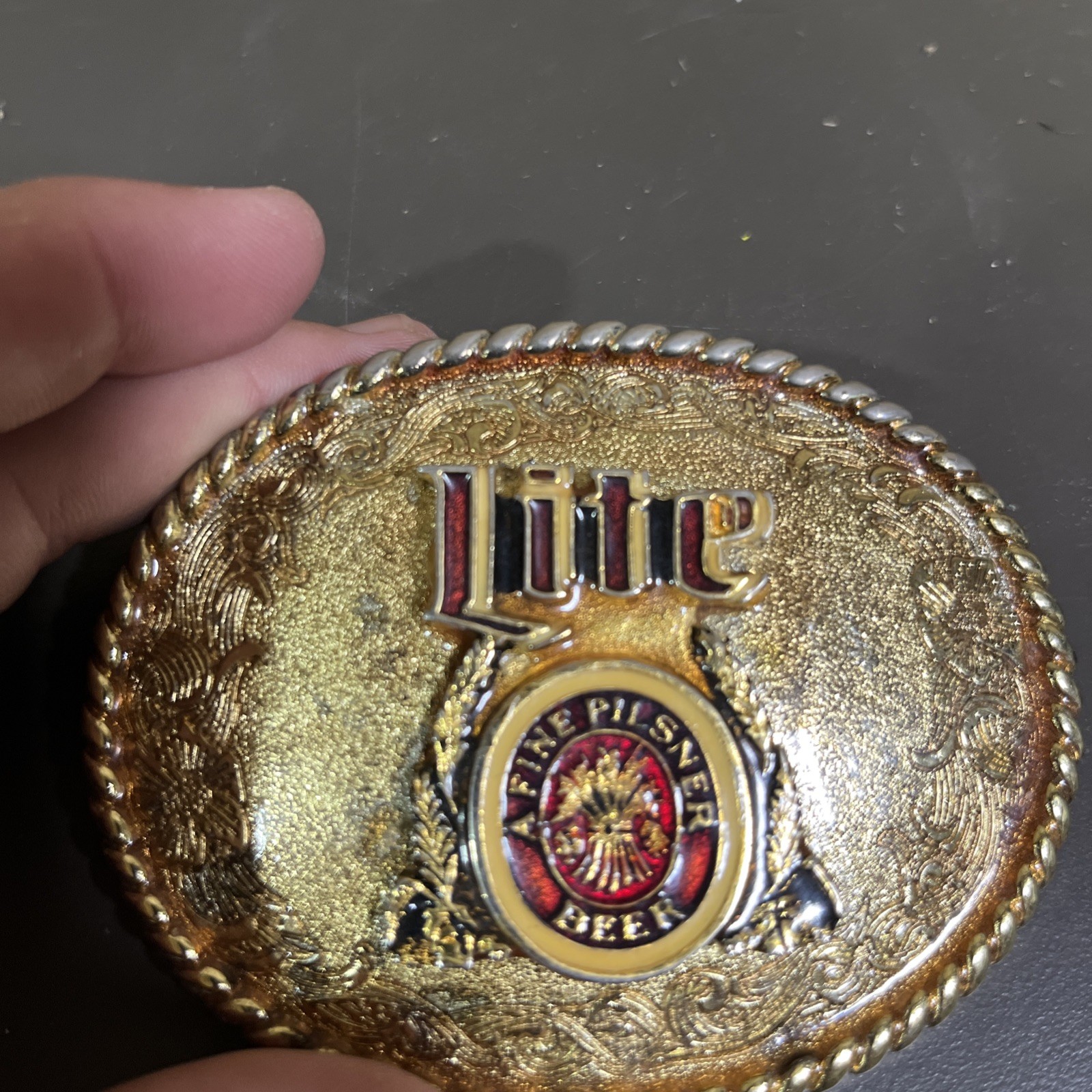 Miller Lite Vintage Raintree Belt Buckle 1978 Western Cowboy