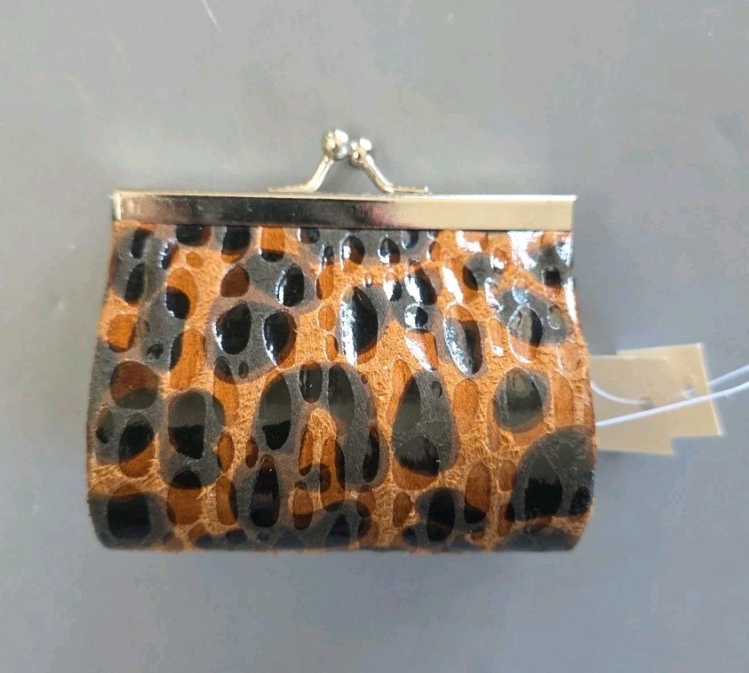 Leopard Print Clasp Coin Money Purse Pouch , Kids Purse