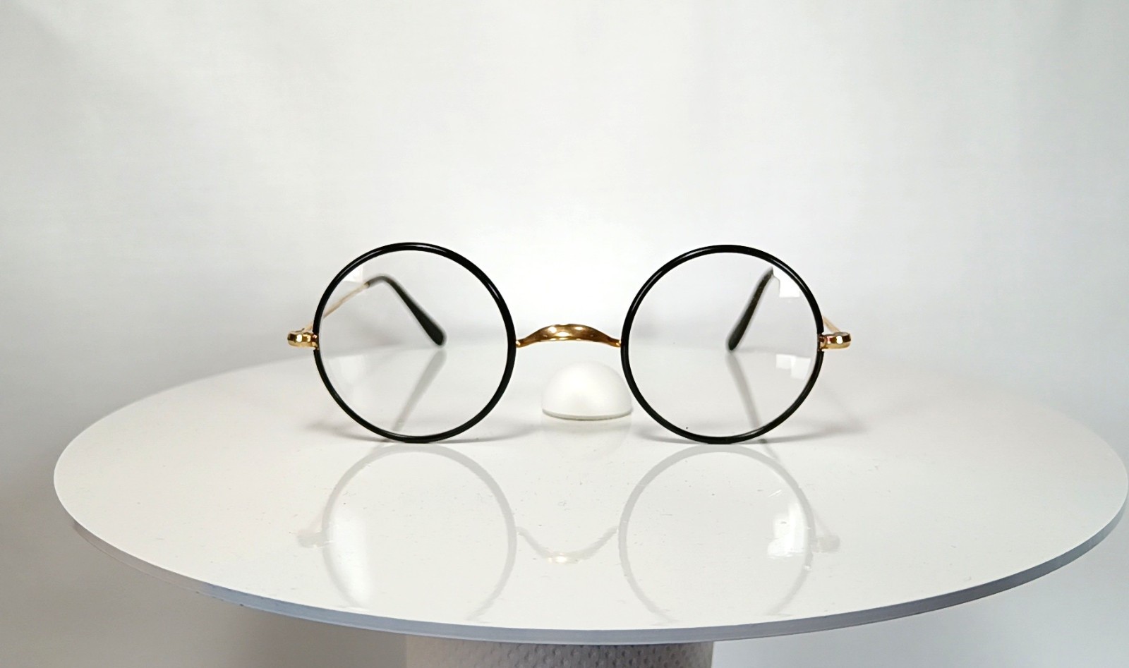 Antique eyeglasses frames oval Victorian era saddle bridge hyper vintage