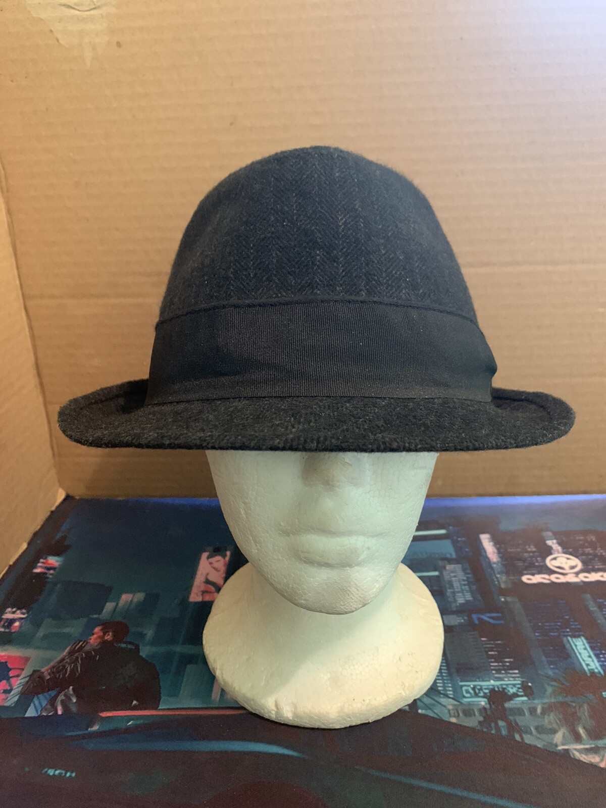 Vtg. All American Stetson Derby Bowler Hat Wool Felt Sm/Med