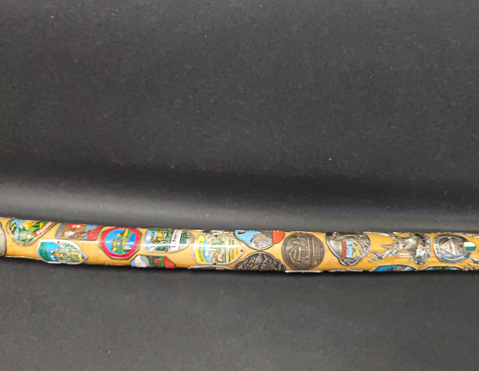 Vintage Unusual Walking Stick 44 x badge
