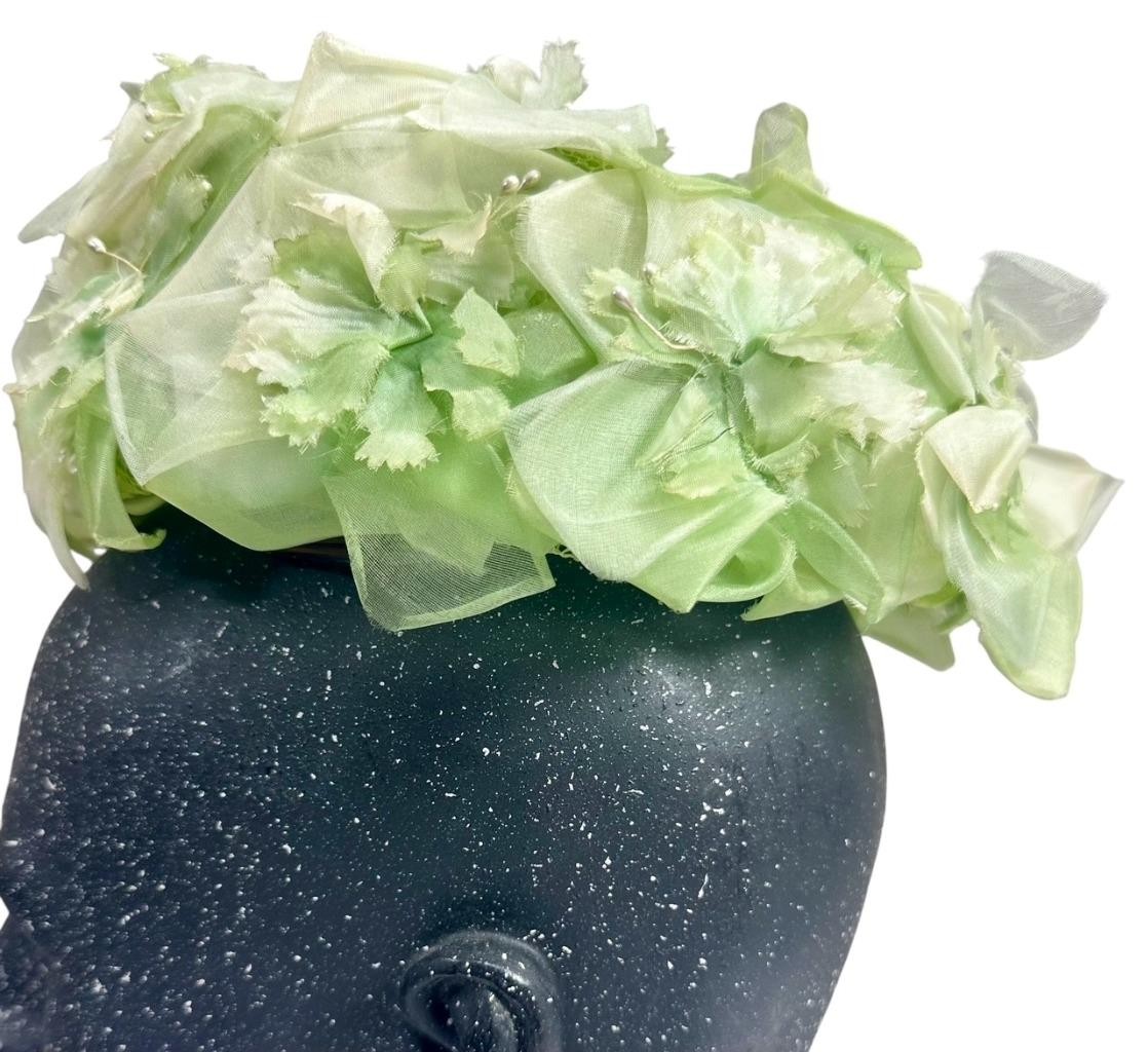Vintage Ferncroft Floral Capulet Hat Circa 1960’s