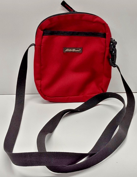 Eddie Bauer Red Multi-Purpose Case Zippered Vintage Cross Body Bag Wallet Purse