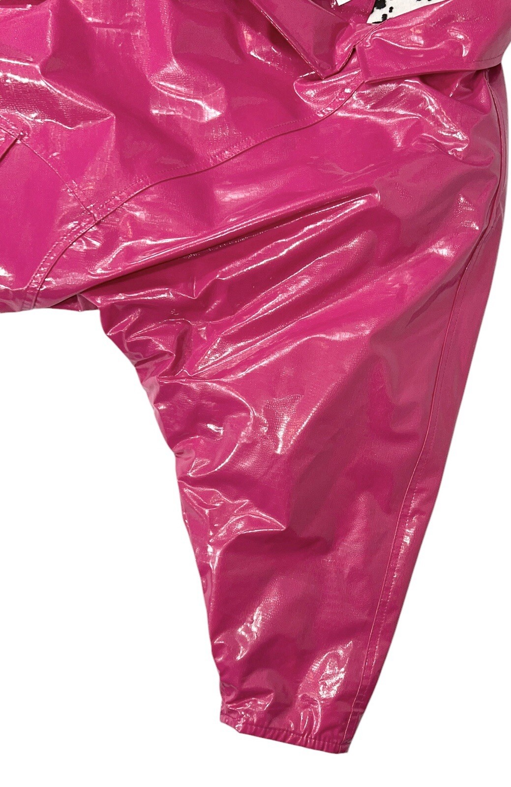 KENN SPORN WIPPETTE HOT PINK RAIN JACKET NEW WAVE AVANT GARDE VTG 80s MOD COAT L