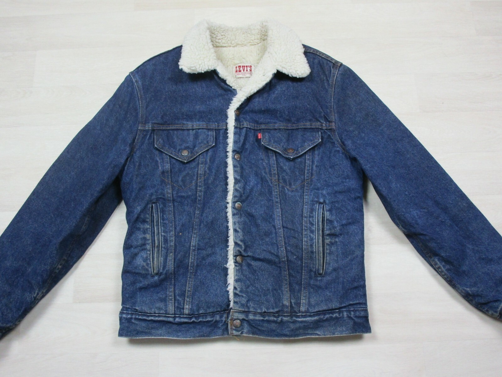 Vintage Levi’s Denim Trucker Jacket Sherpa Lined 38L USA Made 80’s San Francisco