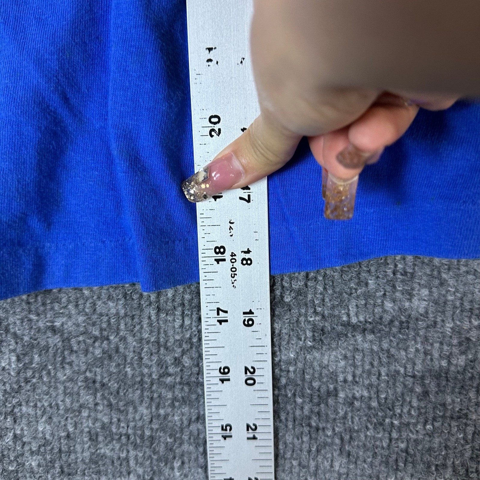 Aerospeed,Crop Top,Womens,Size L Blue Vintage 80s 90s Graphic Tee Made in USA