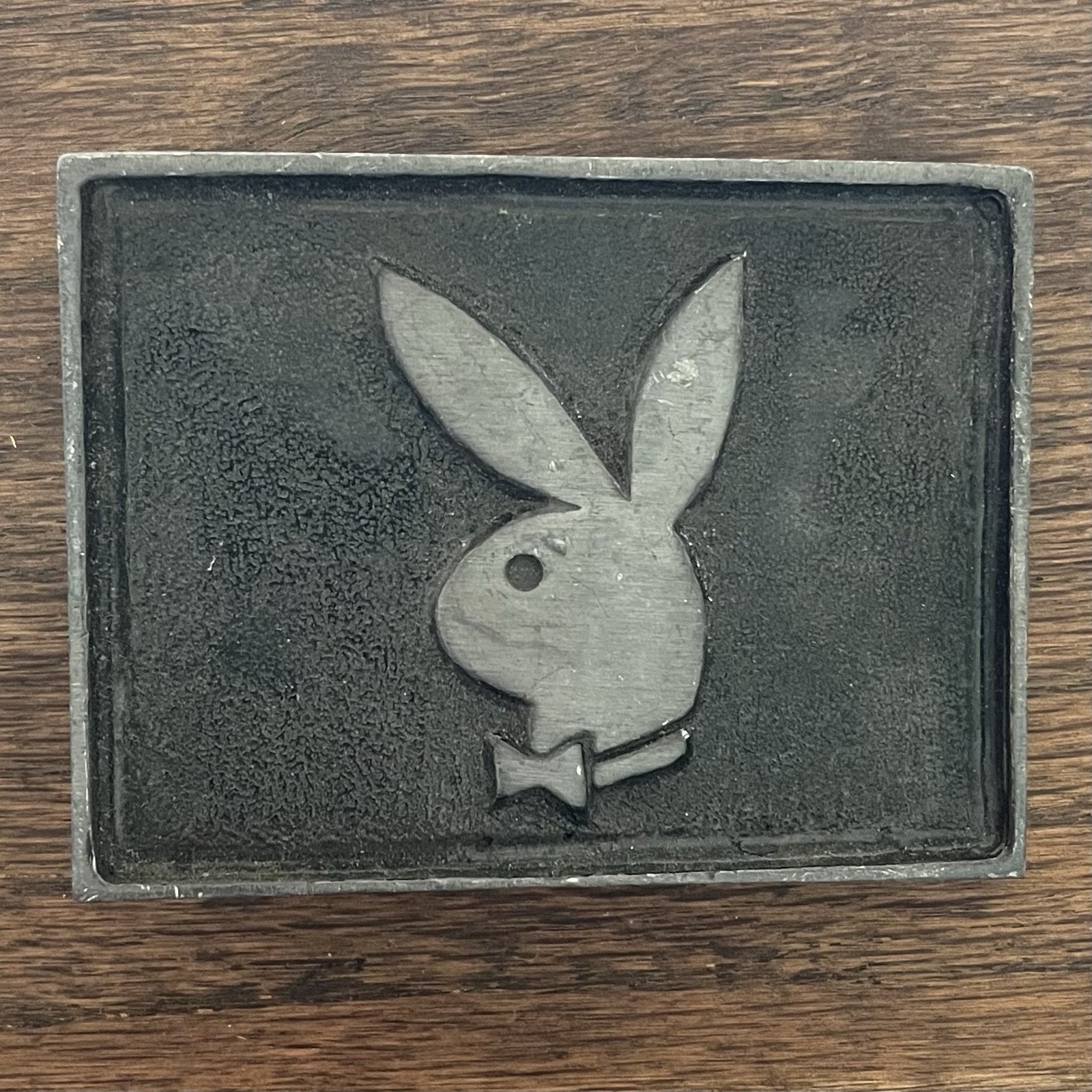 RARE Vintage Belt Buckle Playboy Magazine 1970s Hugh Hefner Playboy Mansion