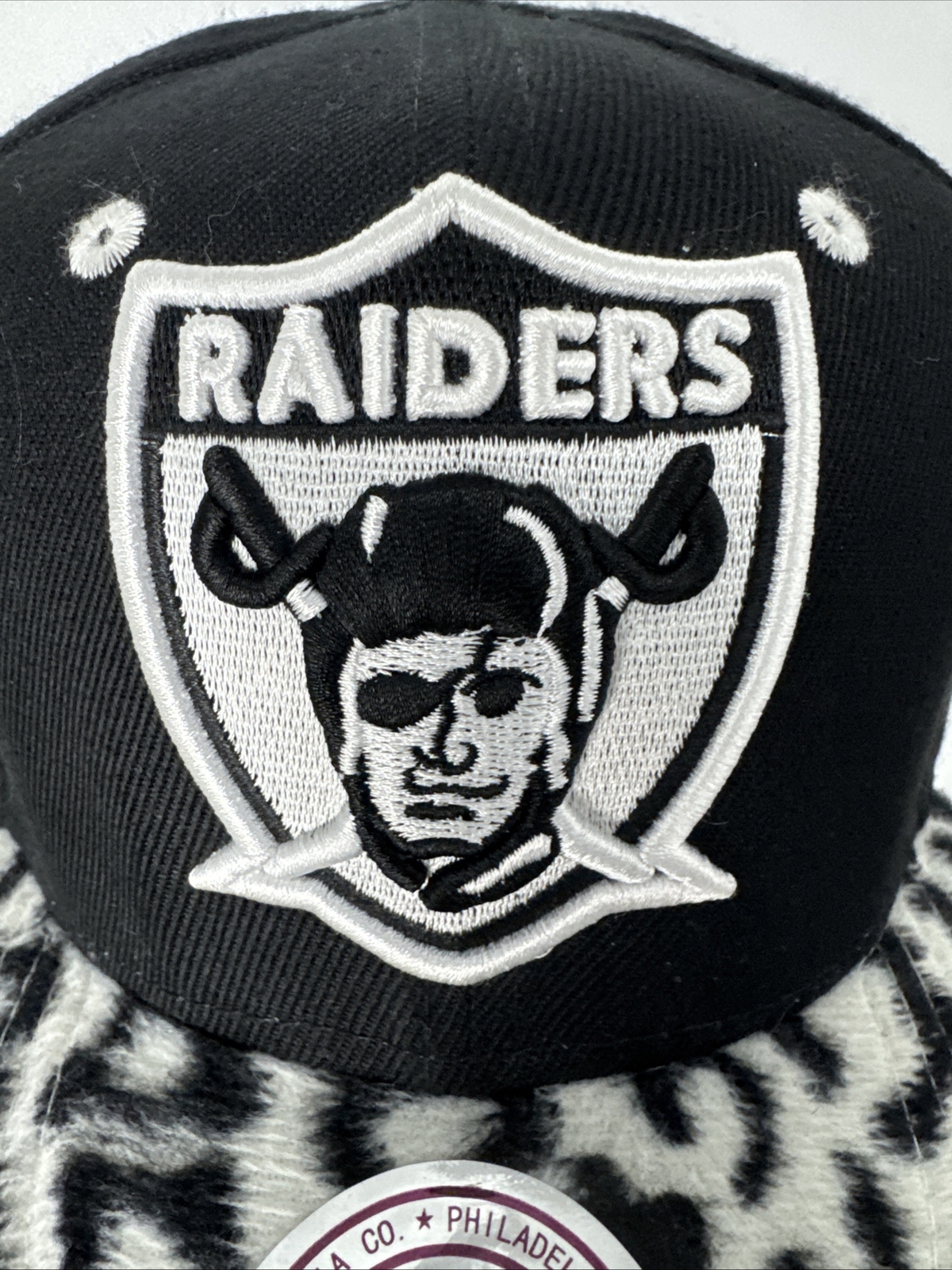 NFL Oakland Raiders Vintage Collection Cap Mitchell and Ness Cheetah Print