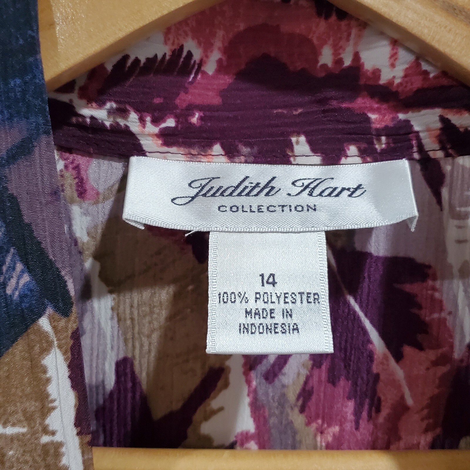 NWT Vintage Y2K Judith Hart Moulin Rouge Purple Plum Sleeveless Blouse Large