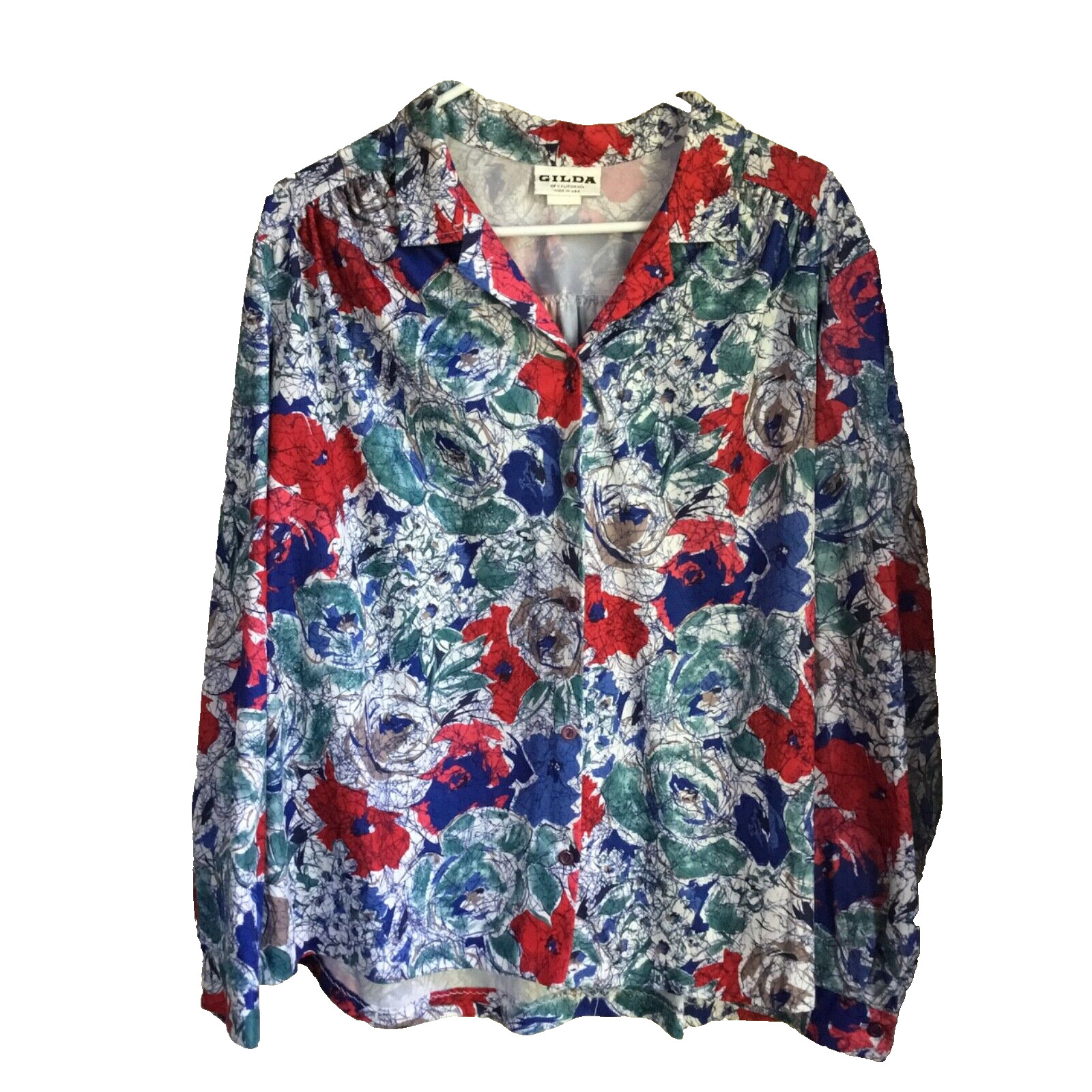 VTG GILDA of California Button Down Blouse Size 46