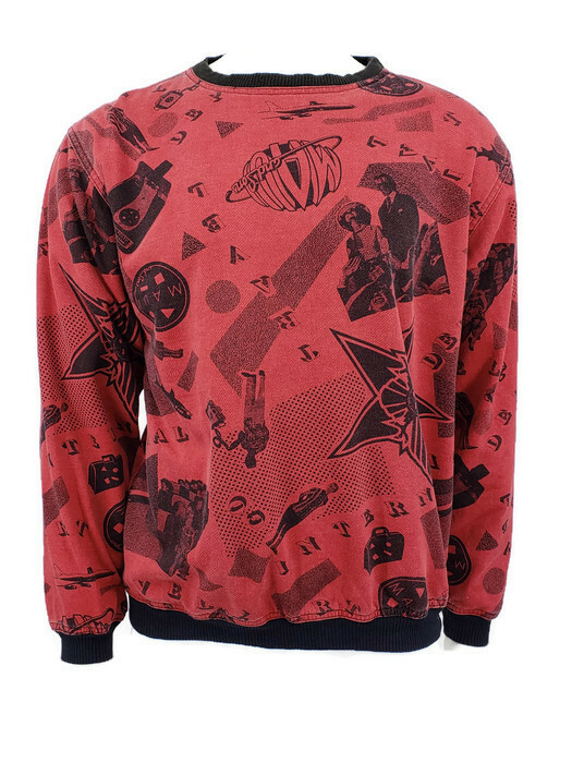 Vintage Maui and Sons Sweatshirt Mens Medium Red Black International Travel