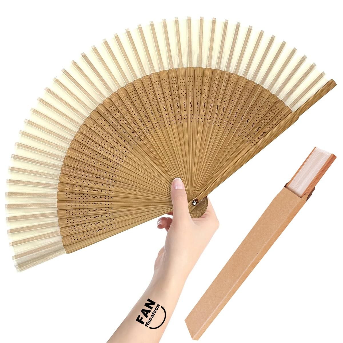 Hand Fan for Vintage Japanese Silk Elegant for Dance Music Festival Wedding C…