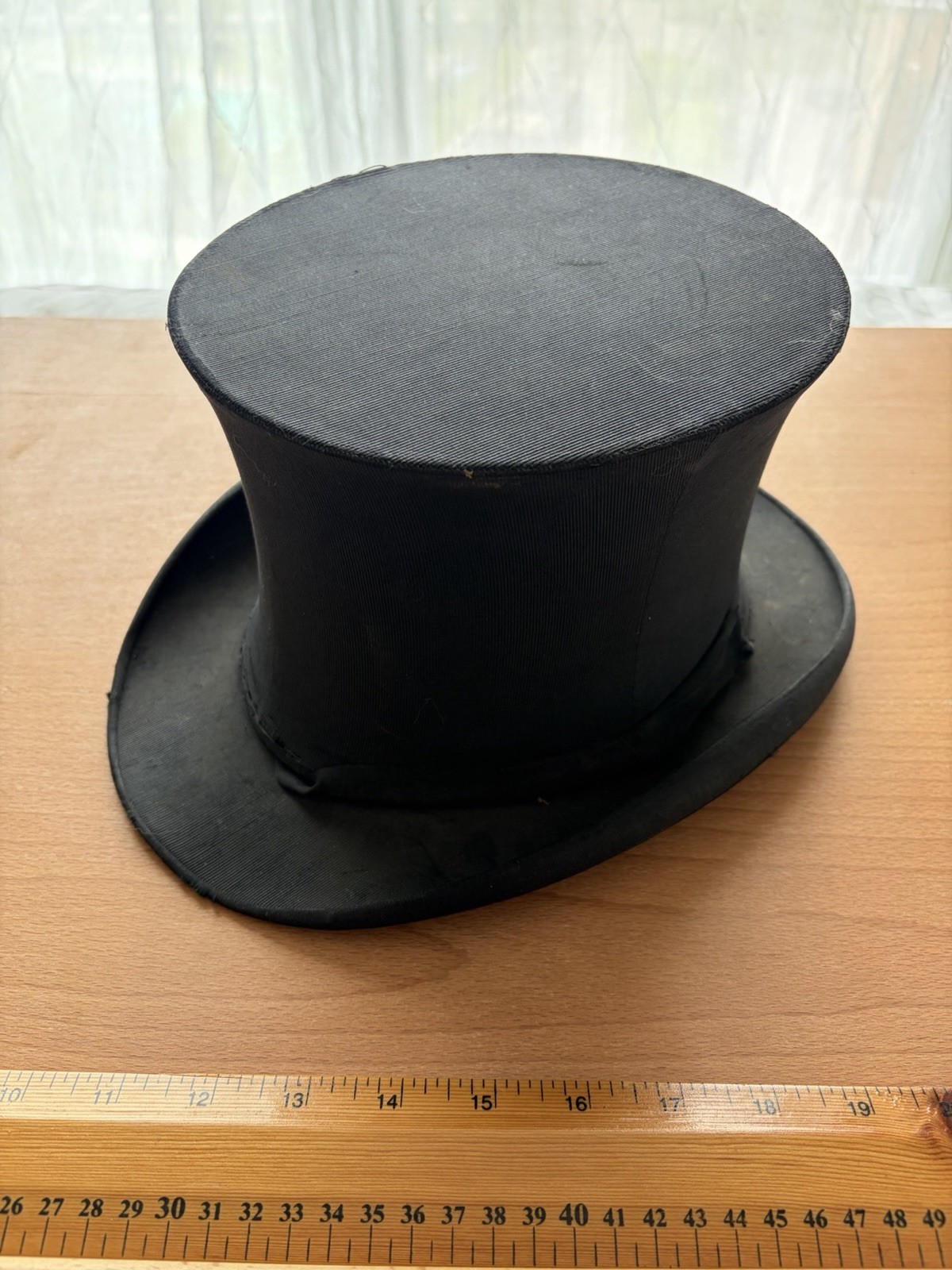 1900’s Antique Vintage Ribbed Silk French Collapsible Opera Top Hat