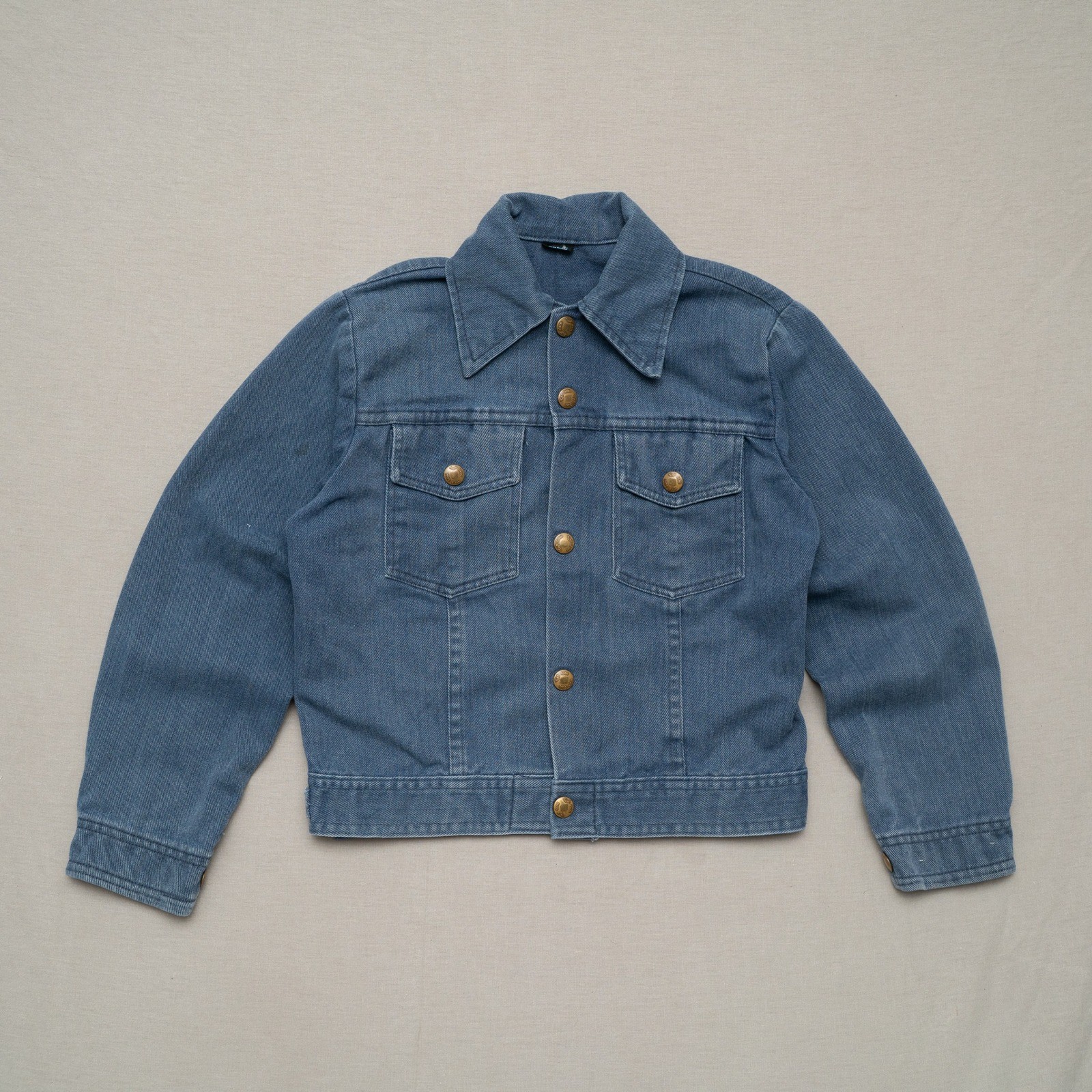 Vintage 70s 80s Top Gun Type 3 Moleskin Denim Jacket Cropped Western Womens XS/S