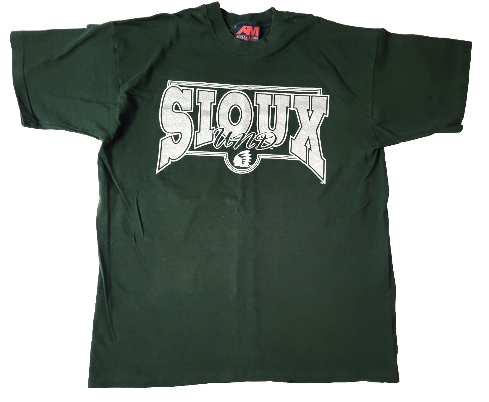 VTG North Dakota University T-Shirt Men’s XL UND Fighting Sioux Single Stitch