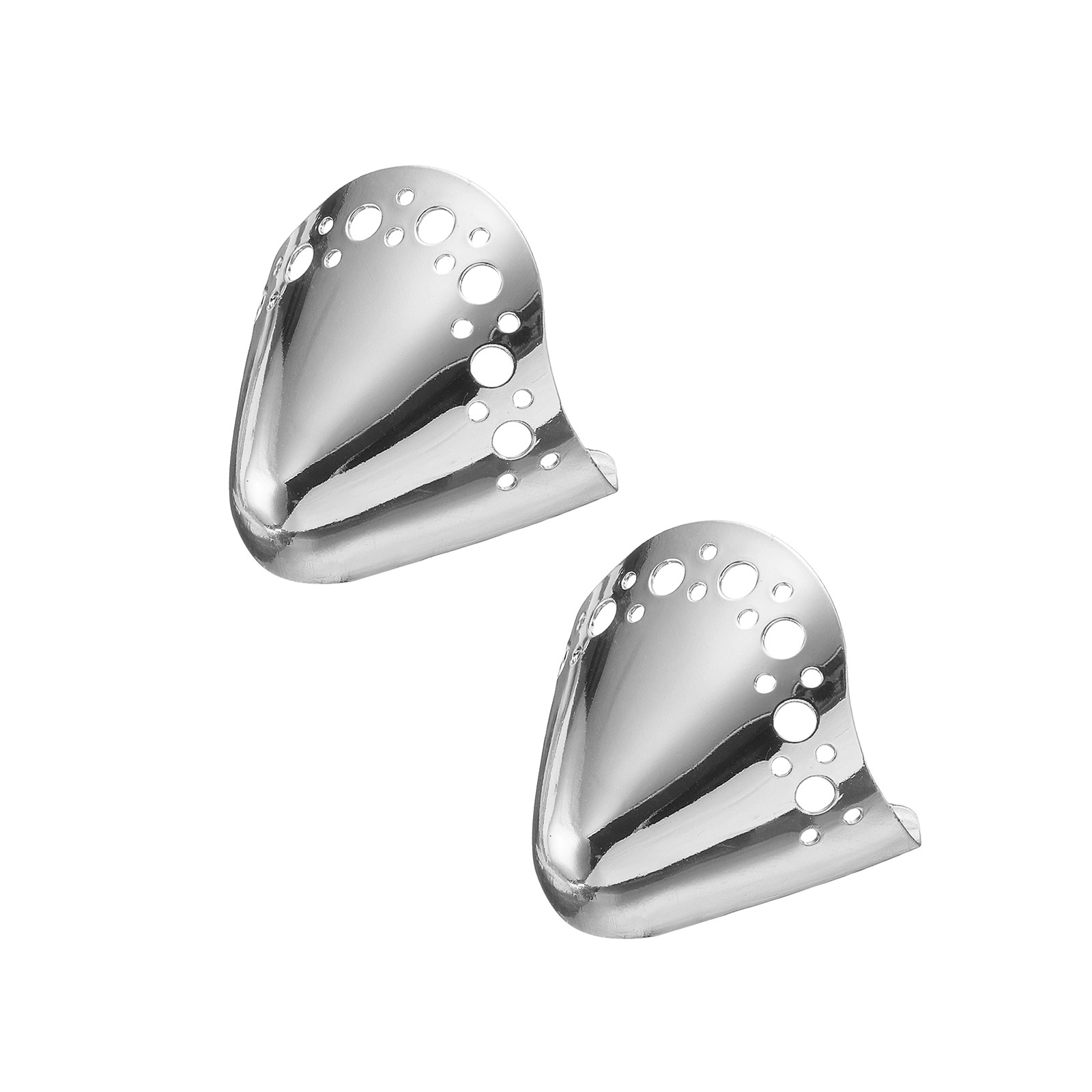 2Pcs Metal Hollow Pointed Shoe Head Tips Cap for Shoe Protection Repair(Silver)