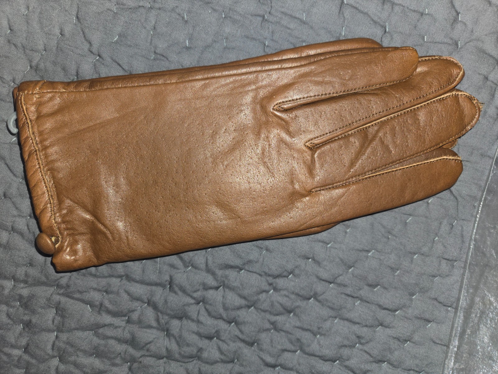 Vintage, NWT, Alexander’s Womens Brown Leather Gloves, Lined sz Large – Germany