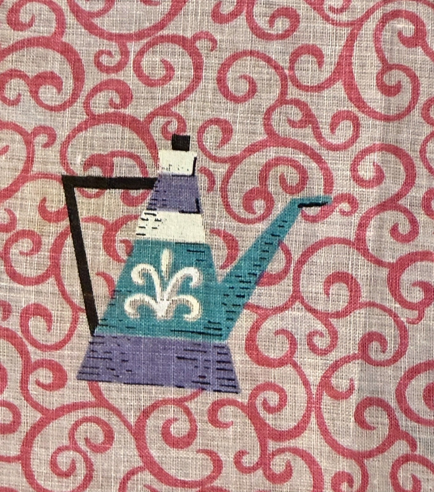 Unused Mid Century CECILE Handkerchief KITCHEN KITSCH