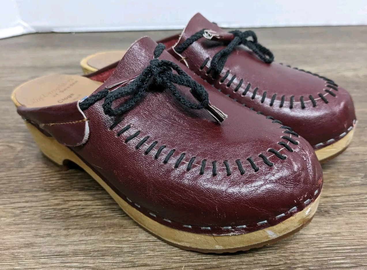 Vintage Olof Daughters of Sweden Clogs by Ulla Women’s Size EU 35 US 5
