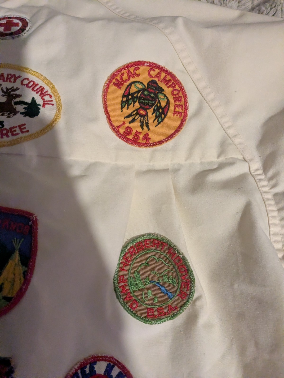 Vintage 1950s American Red Cross Bomber Jacket With Tons Of Patches From The 50s