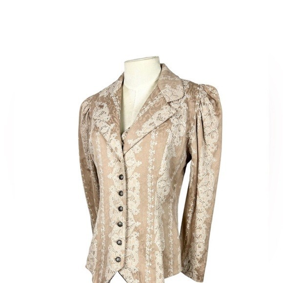 Victorian Brocade Jacket Victorian Trading Company Vintage WAH Makers Size 8