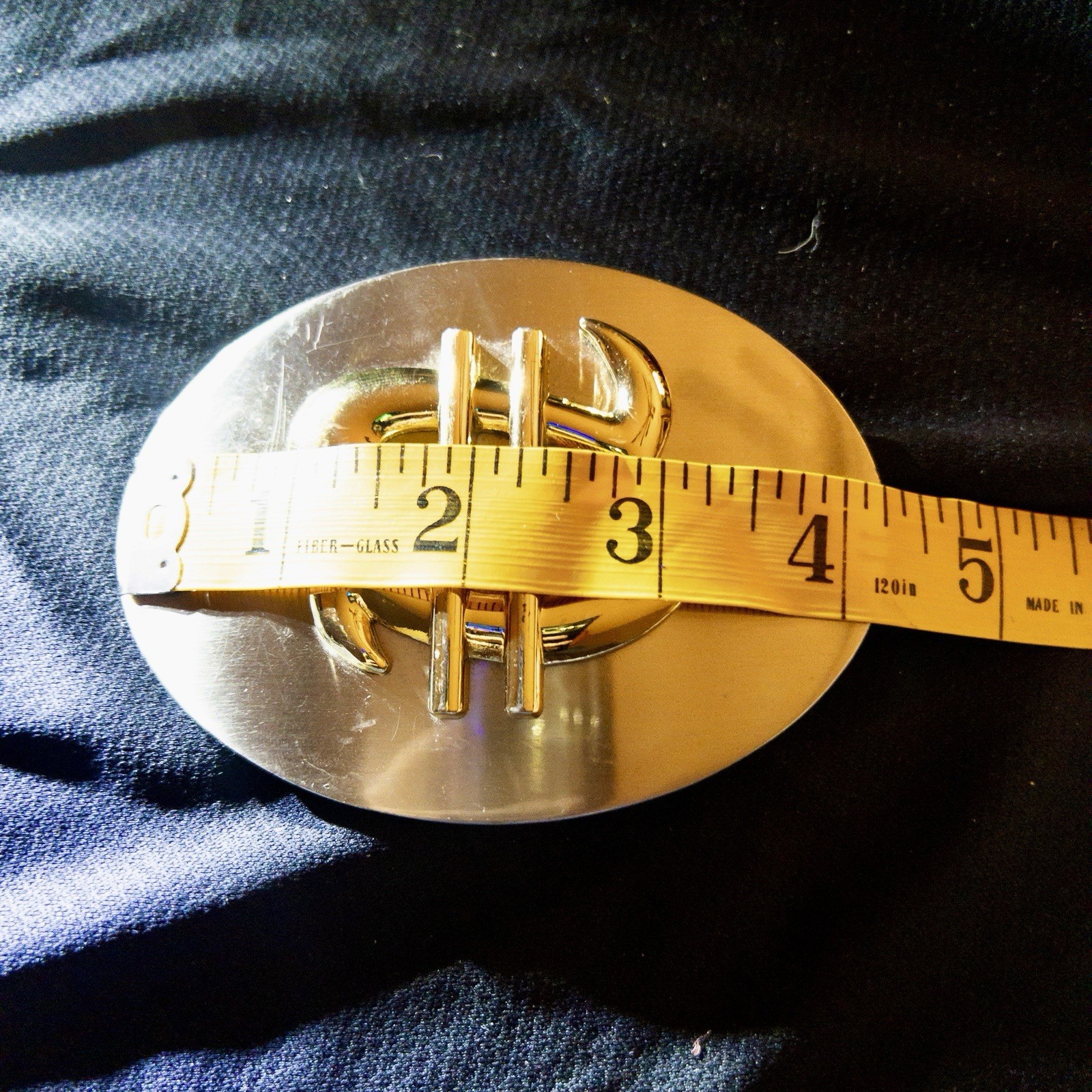 Classico Italia Gold Toned Dollar Sign Large Belt Buckle
