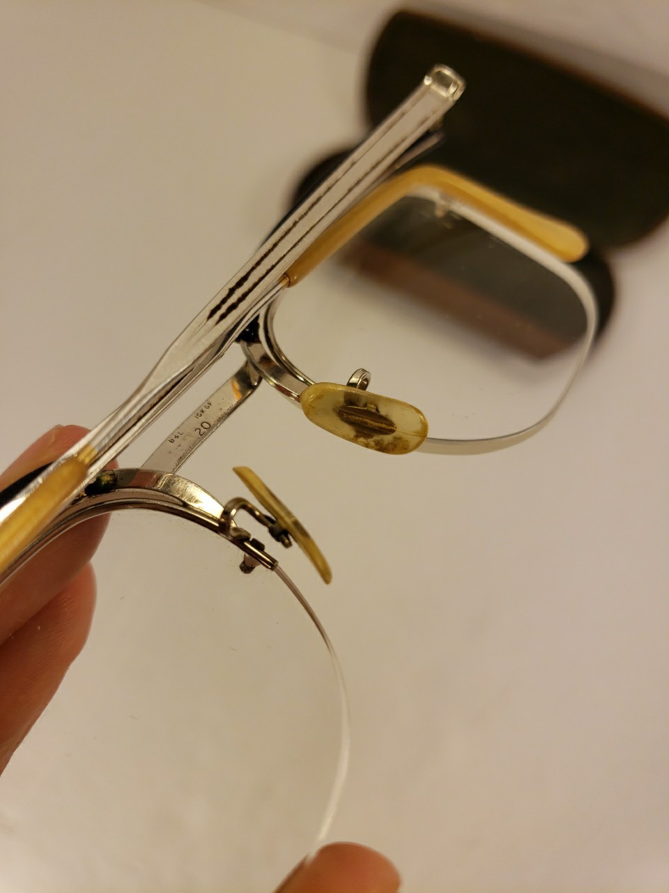 Mens Vtg Optical Eyeglasses B & L 48, 4 1/2 – 5 3/4 10K GF Arms & Bridge