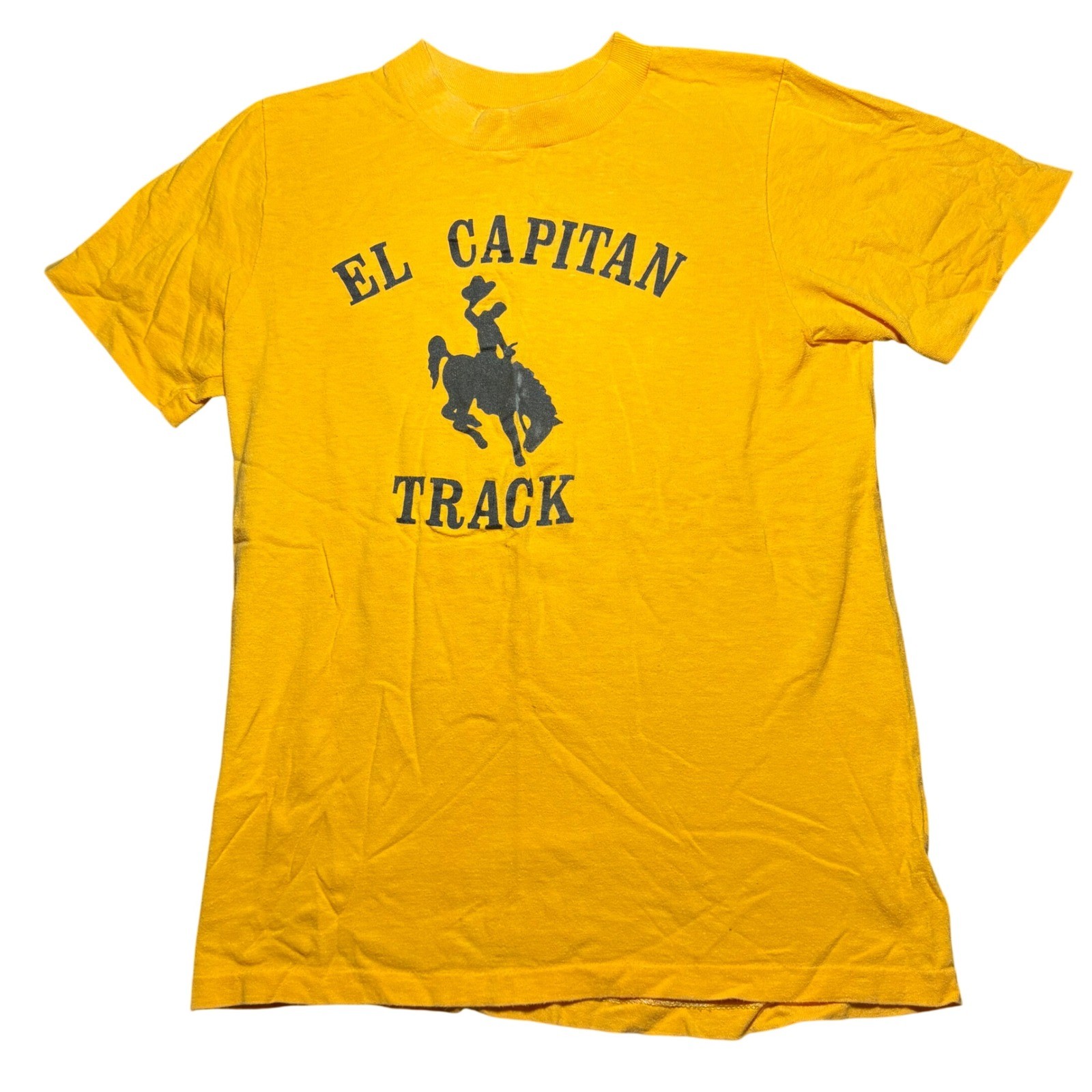 Vintage 80’s T-Shirt Single Stitch Track Marathon El Capitan True 100% Cotton