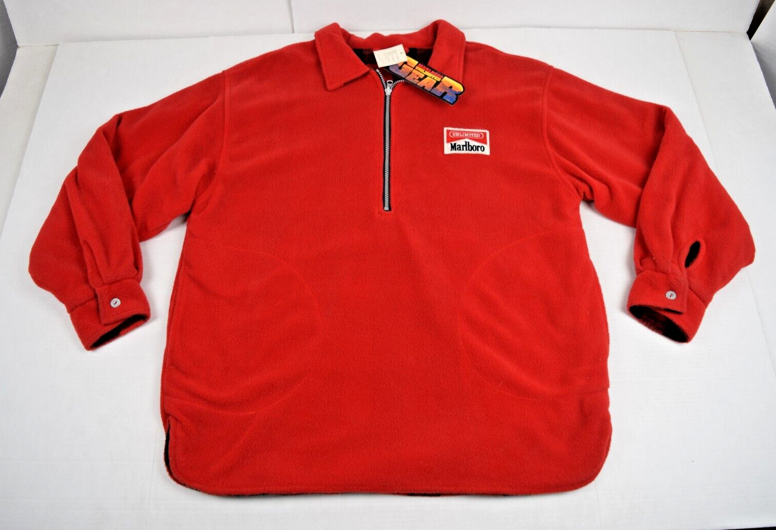 Vintage Reversible Pullover Jacket Size XL 90s Marlboro Unlimited Gear NWT