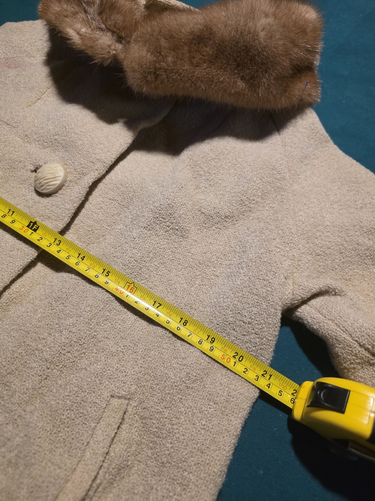 Stevens Hockanum Topaz, Vintage 50s, Long Wool Fur Coat, Womens Approx. Large