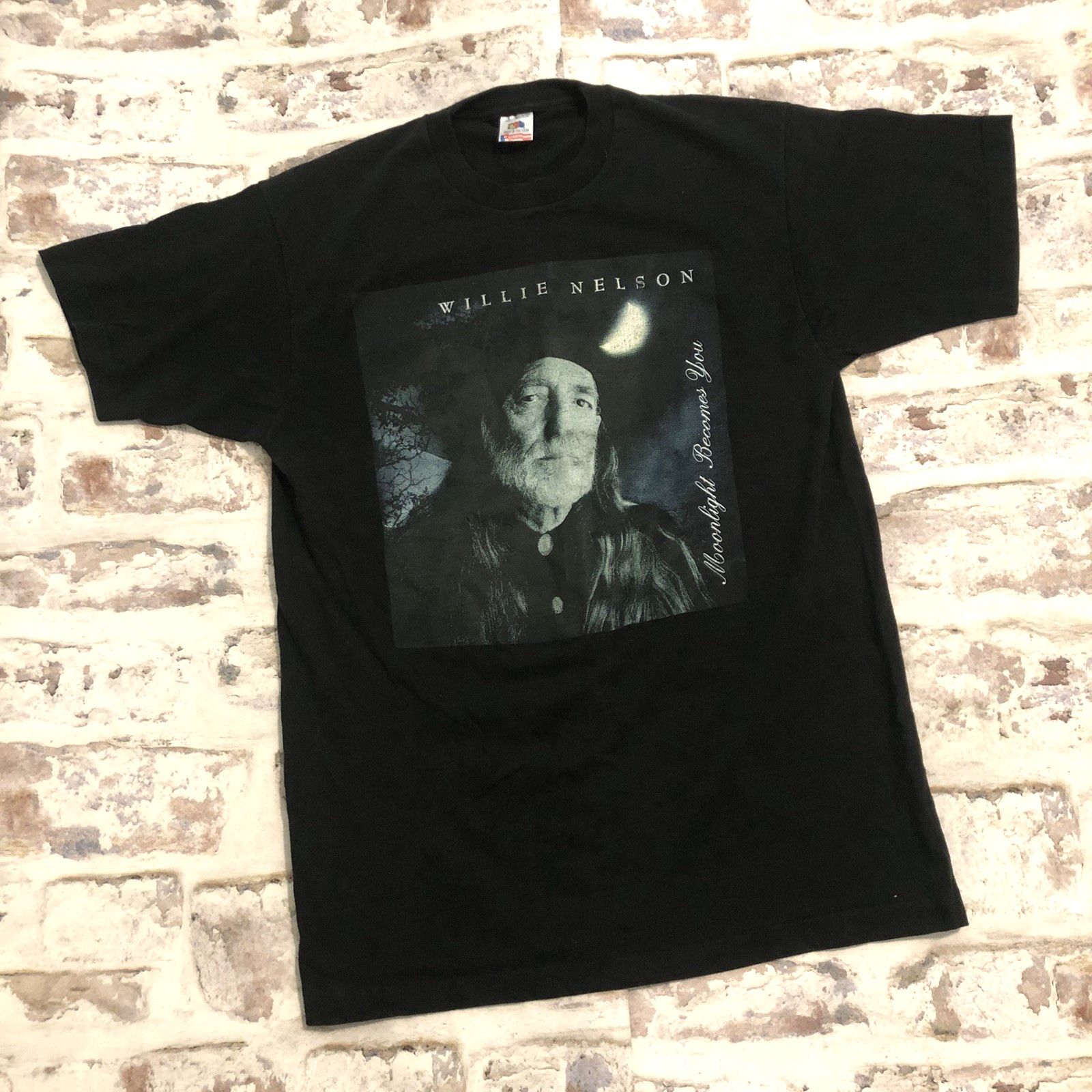 Vintage Willie Nelson T-Shirt SZ L Moonlight Becomes You Album Promo 90’S USA