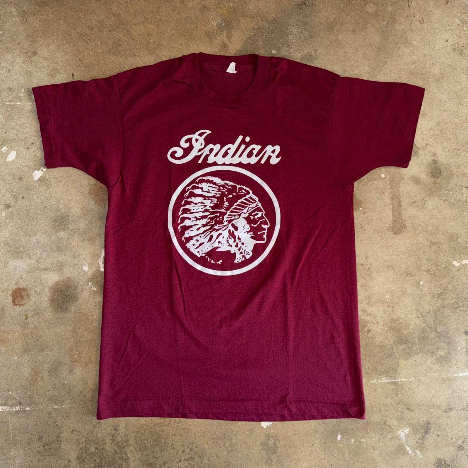 80s VINTAGE INDIAN MOTORCYCLES BIKER T-SHIRT MEN SZ M HARLEY DAVIDSON
