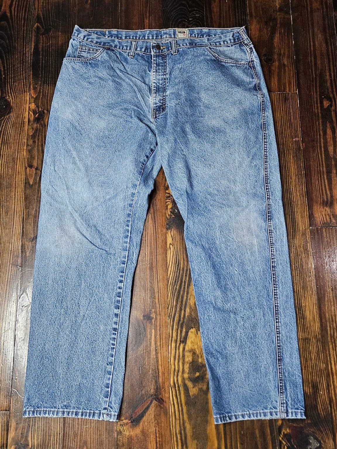 REED FR Pants Men’s Vintage 44×37 Light Wash Denim Flame Resistant