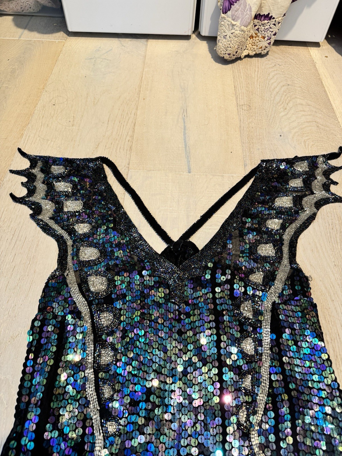 Beaded Sequin Top Vintage 1980’s XS
