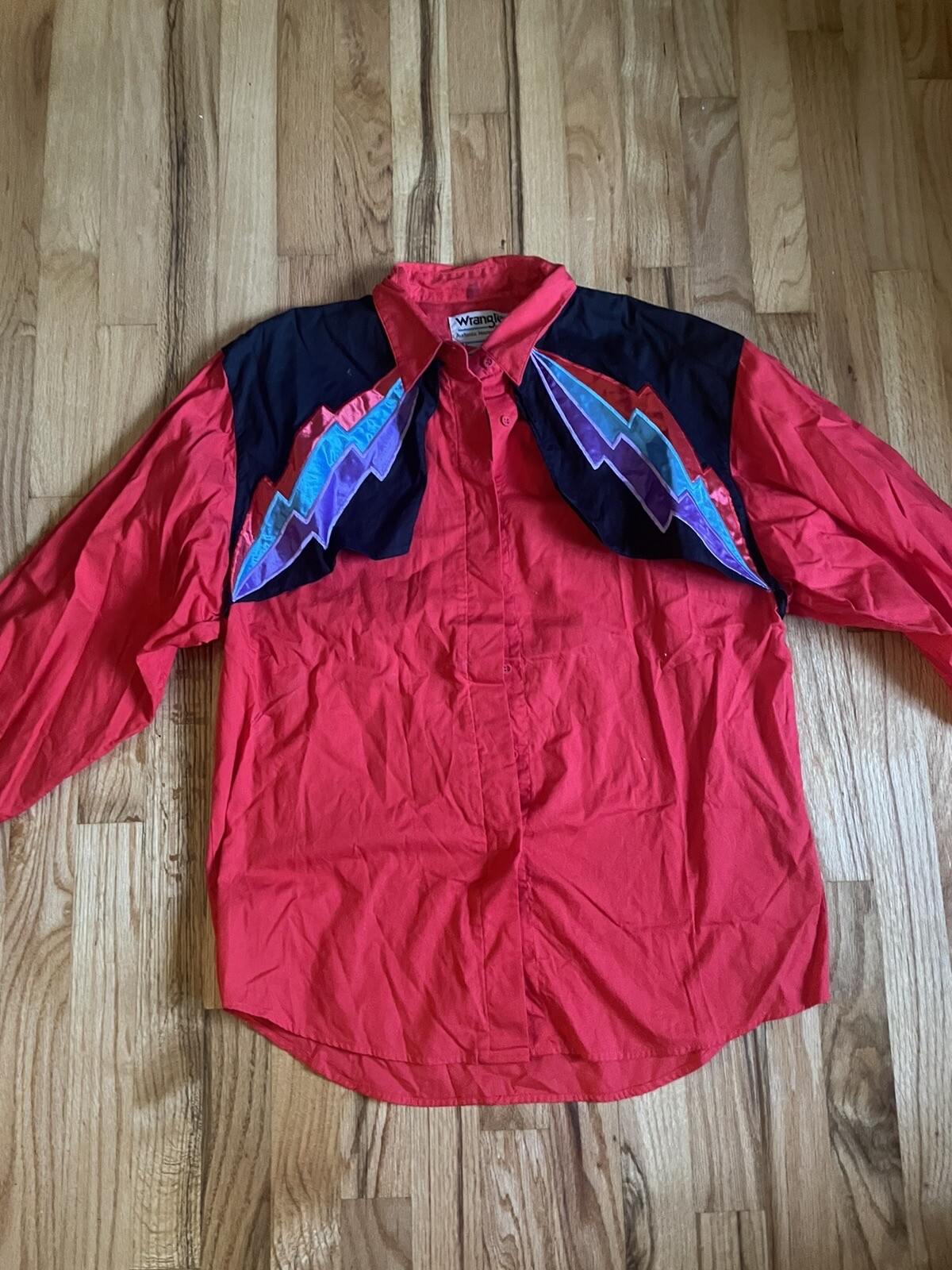 Vintage 80’s 90s Wrangler Western Size XL Red Black Purple