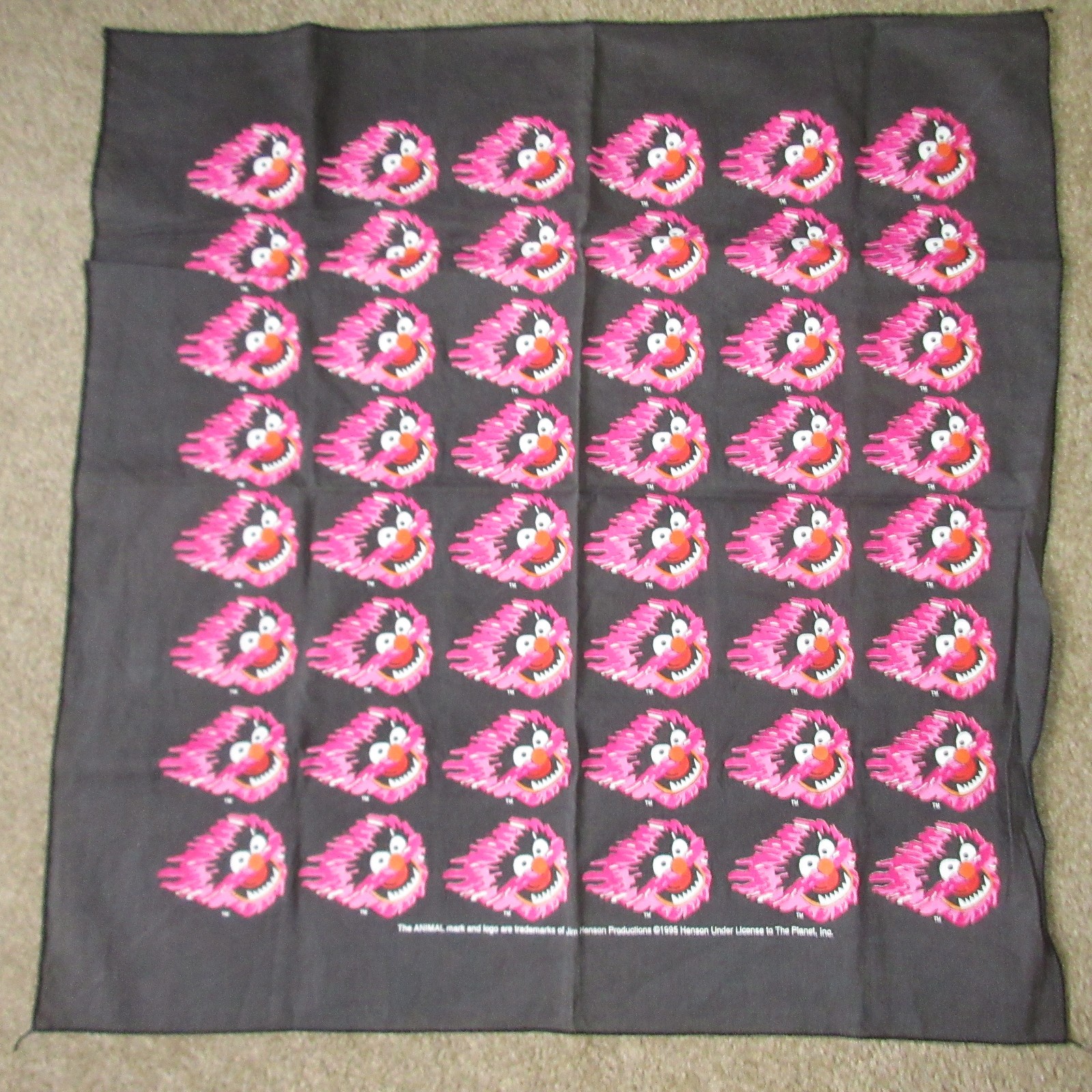 Vintage 1995 Muppets The ANIMAL Drummer Bandana Jim Henson