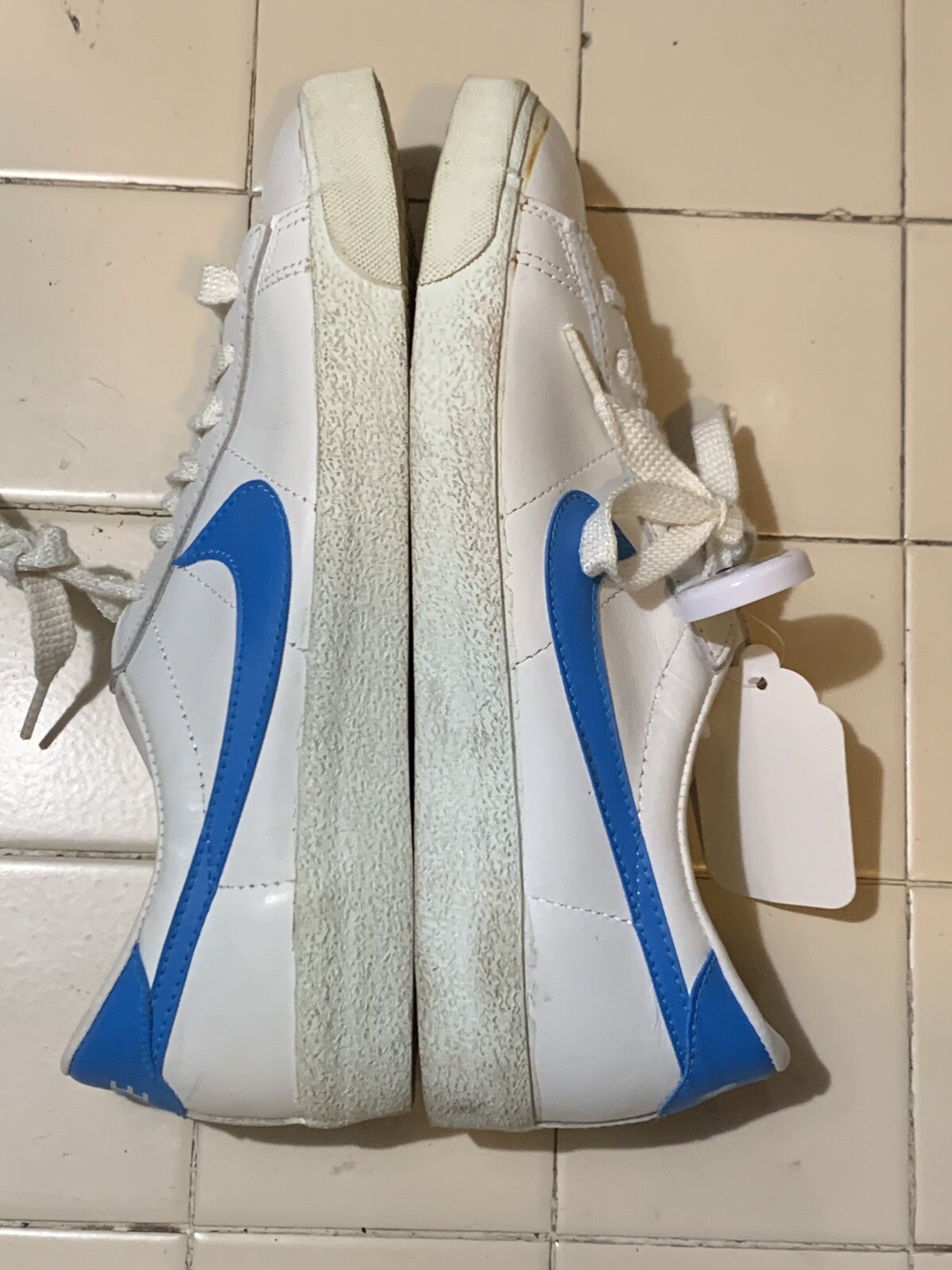 Vintage 80’s Nike Wimbledon Forest Hills White Blue Made In Taiwan Women’s US8.5