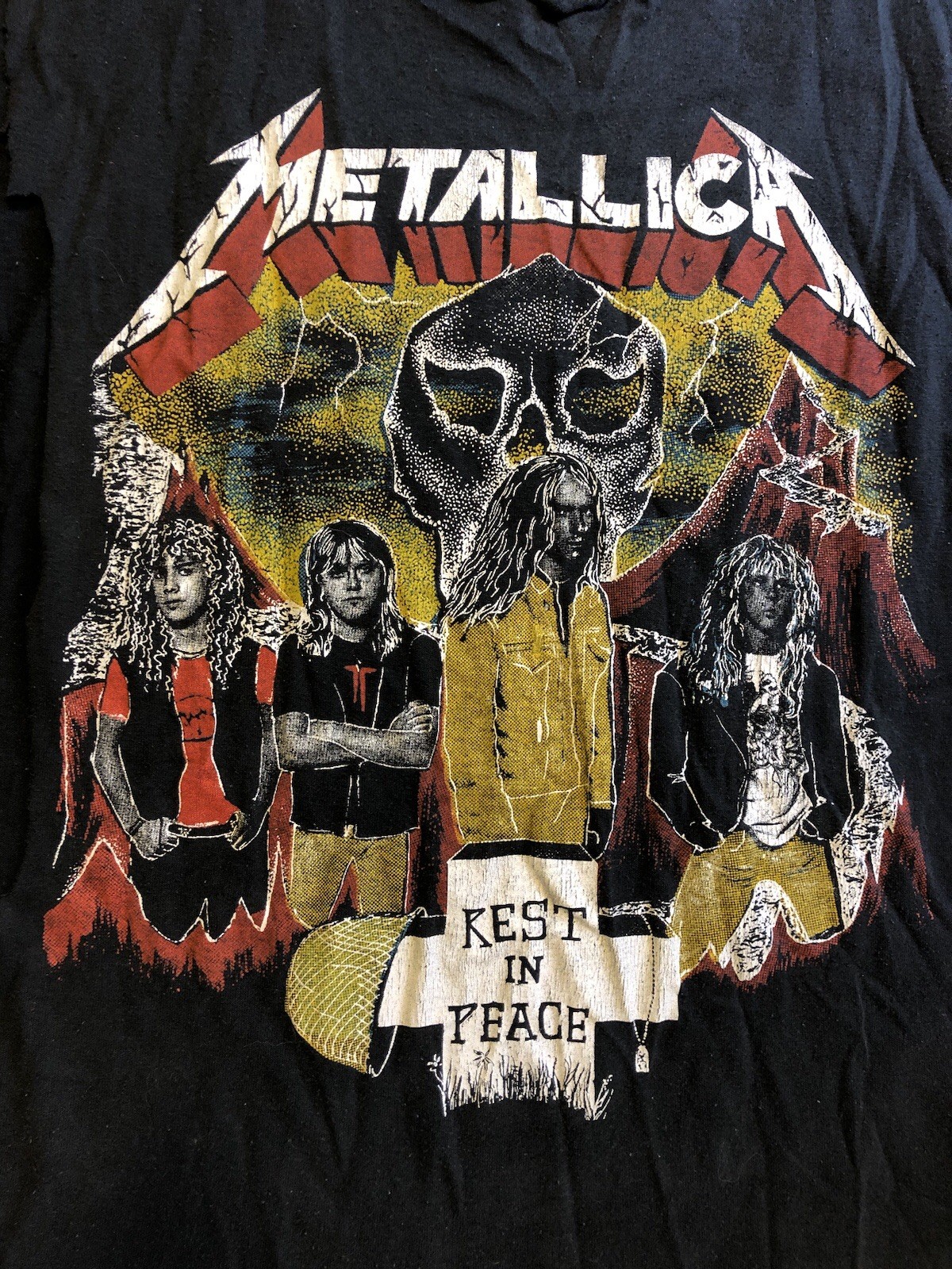 Vintage Metallica Cliff Burton Memorial T Shirt Sleeves Cut Tank Top Original