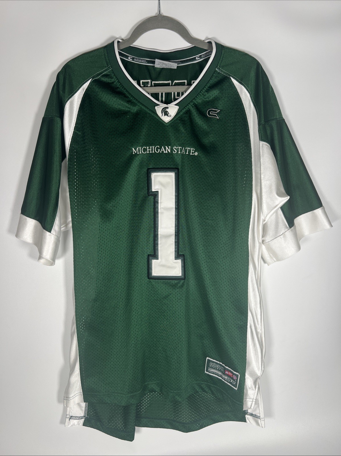NCAA Michigan State Spartans #1 Football Jersey-Men’s Size Large