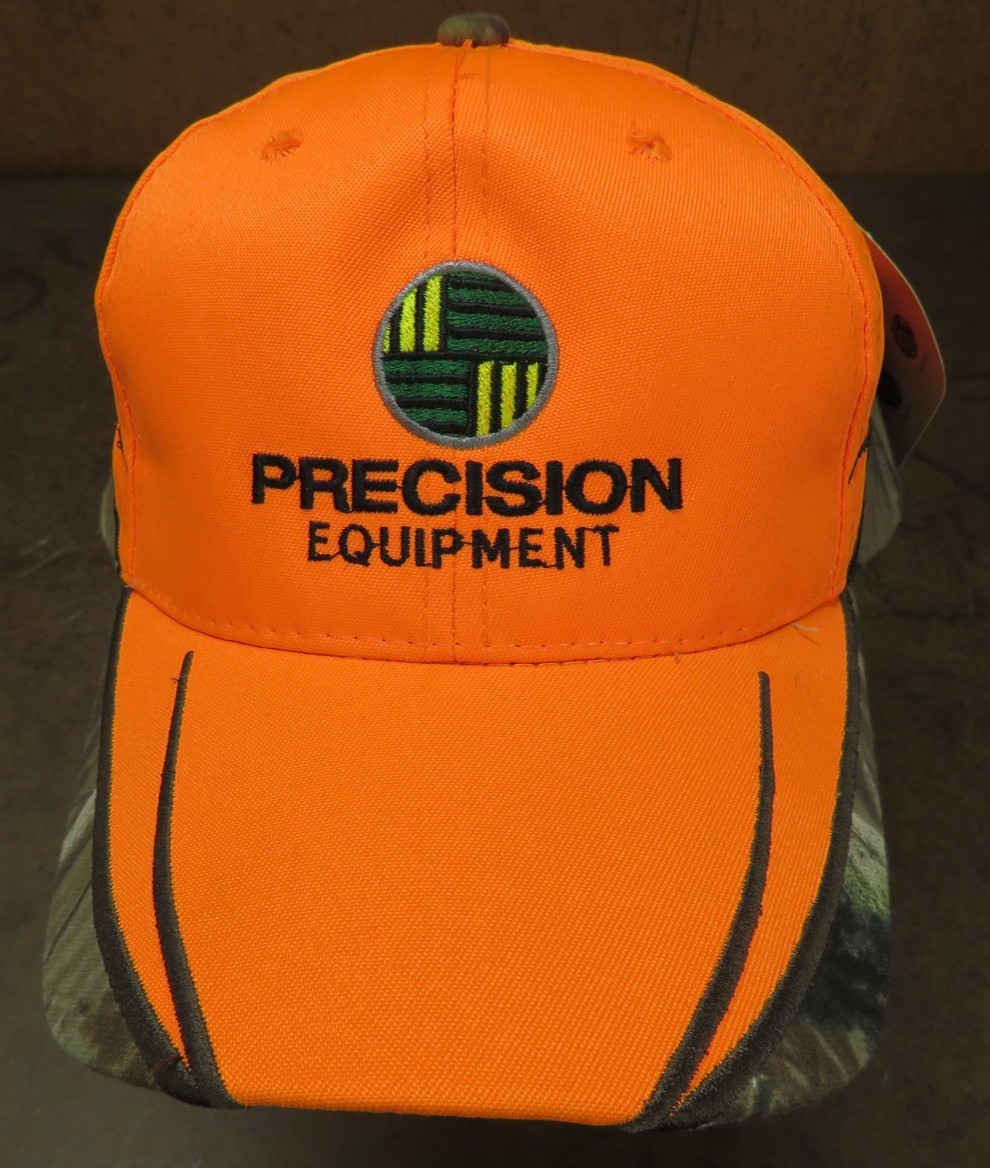 VTG NWT Precision Equipment camo and Blaze Orange Saftey Hunting trucker cap hat