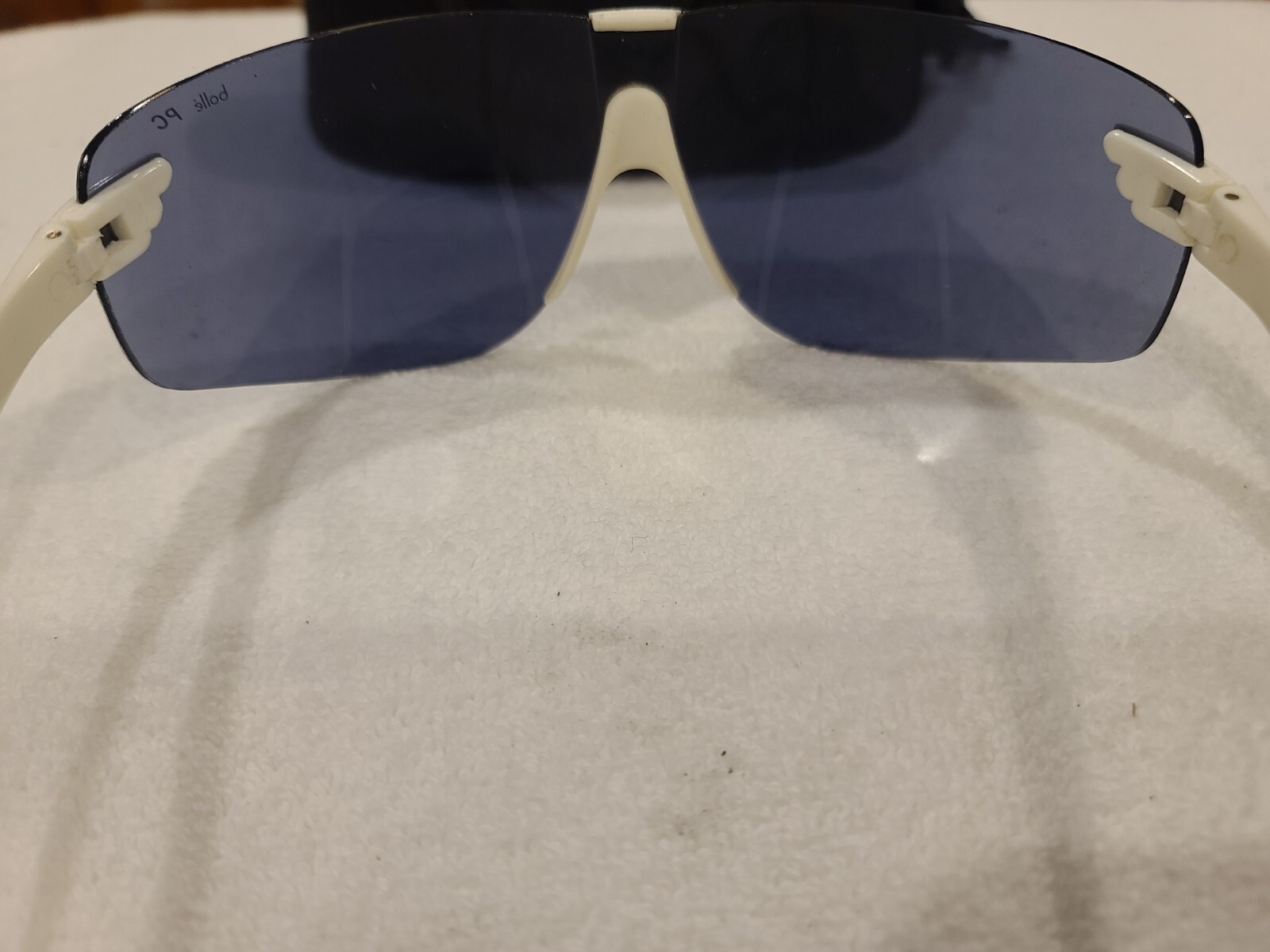 Vintage Bolle Countour Spectra PC 80s White Sunglasses France