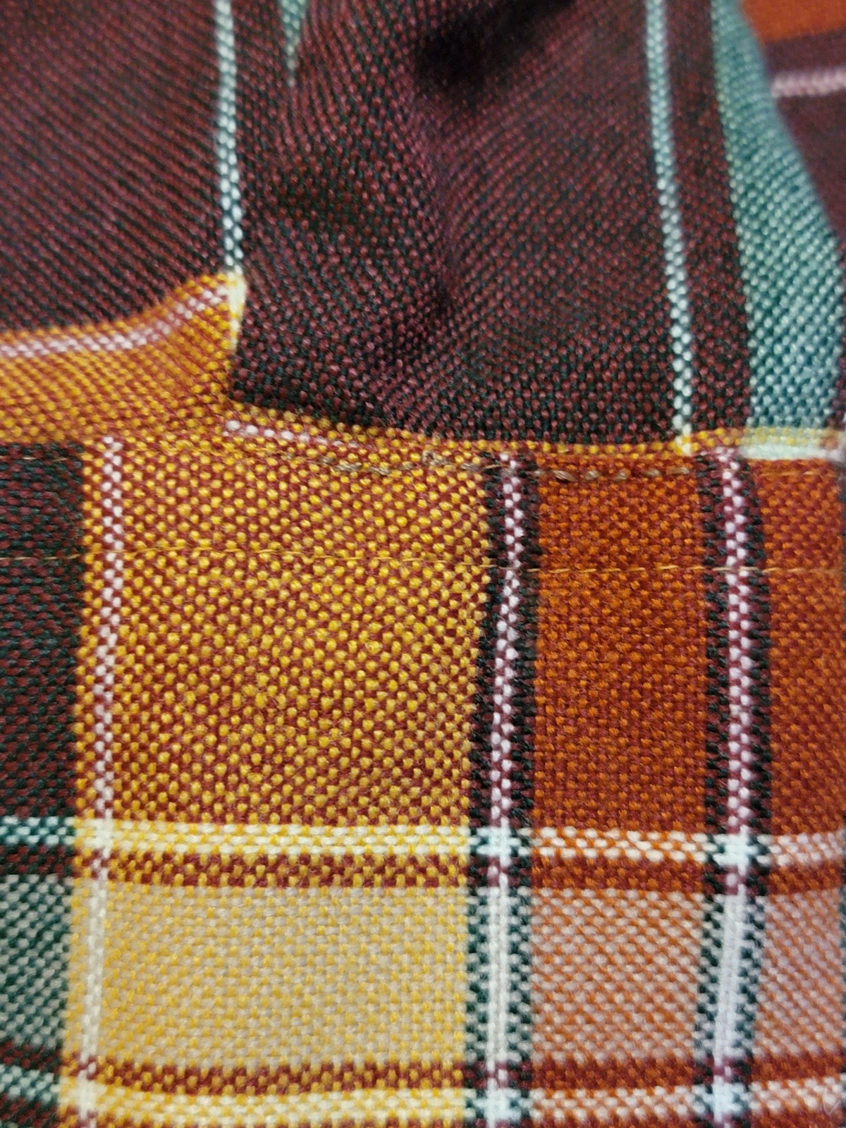 Vtg Back Packer Flannel Shirt Men’s Med Brown Tan Orange Plaid Workwear Grunge