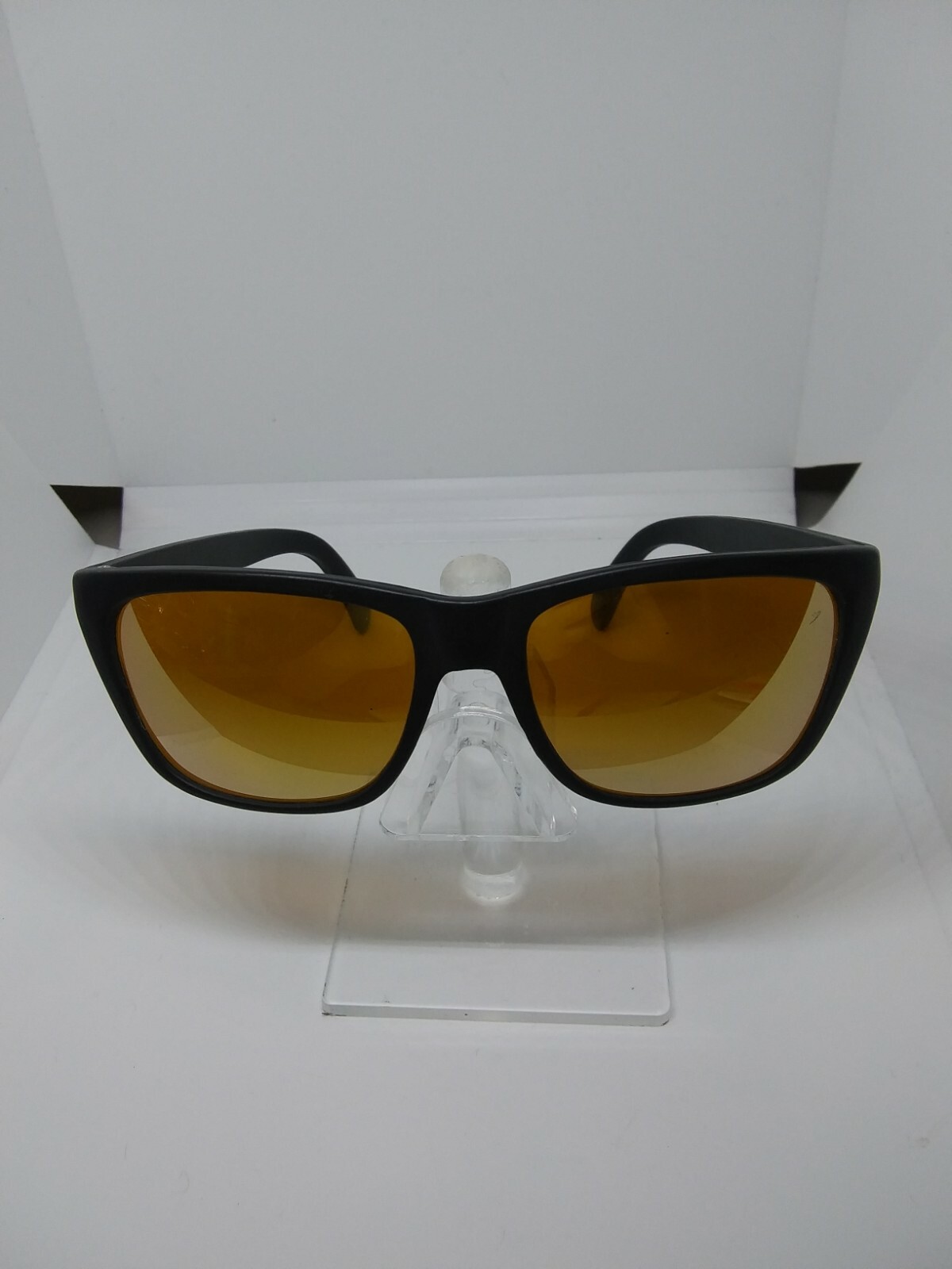 Authentic Vintage Ravon “Orange” Mirrored Black Sunglasses Frames Pre-Owned