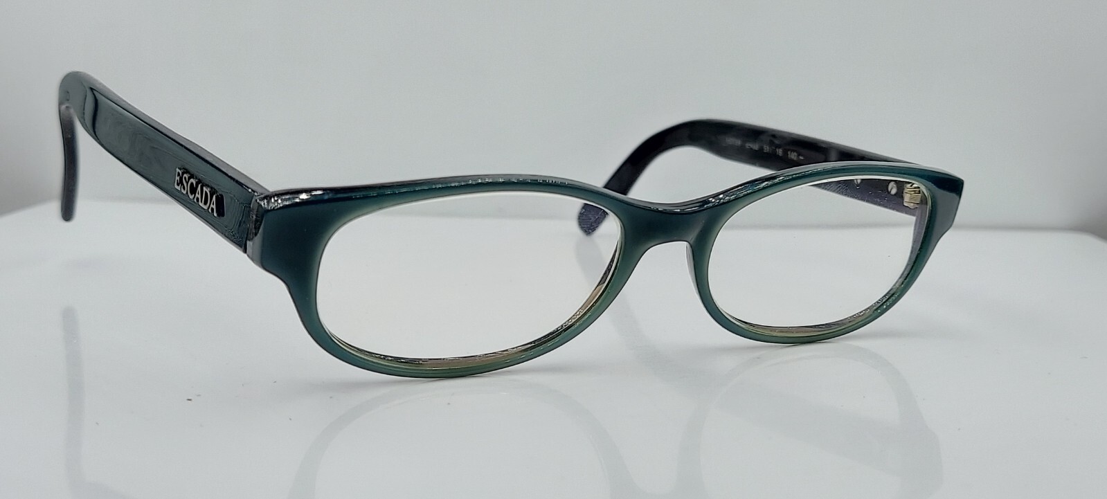 Vintage Escada E0139 Green Oval Sunglasses France FRAMES ONLY