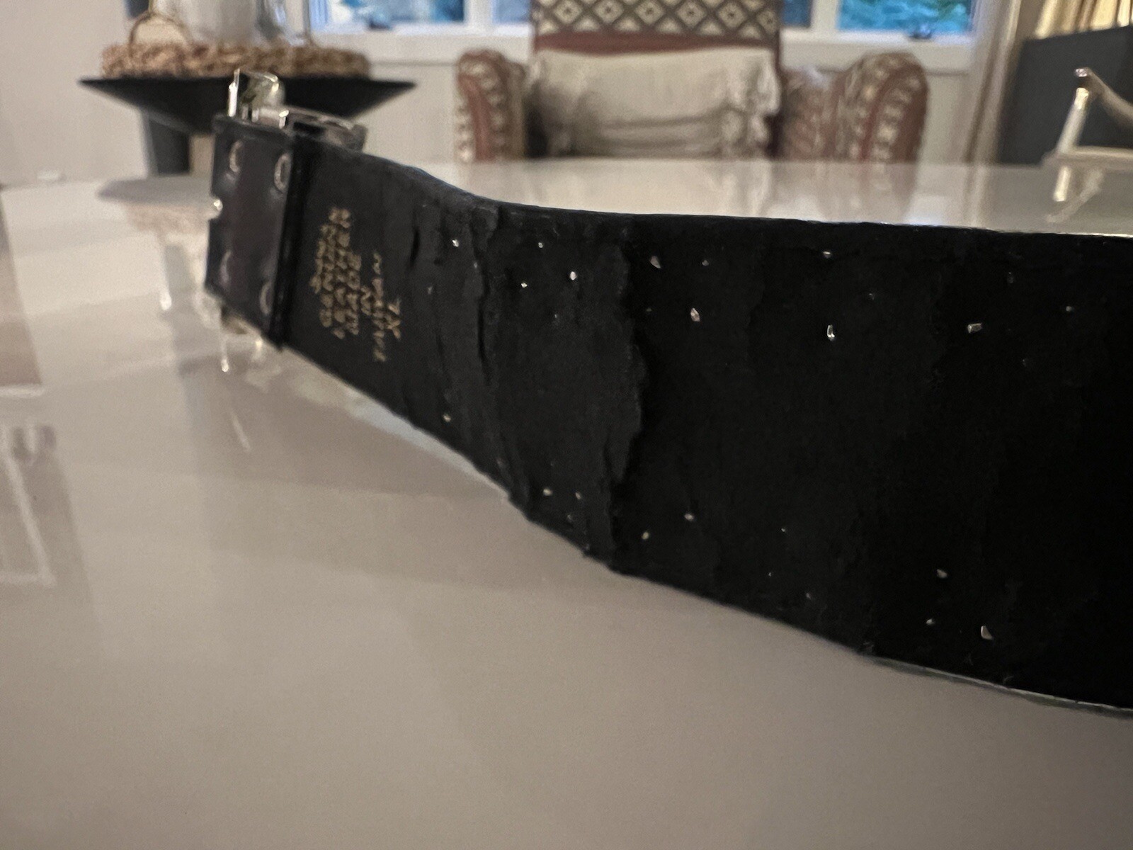 90s Punk Vintage Studded X Leather Belt XL Goth Bondage Industrial